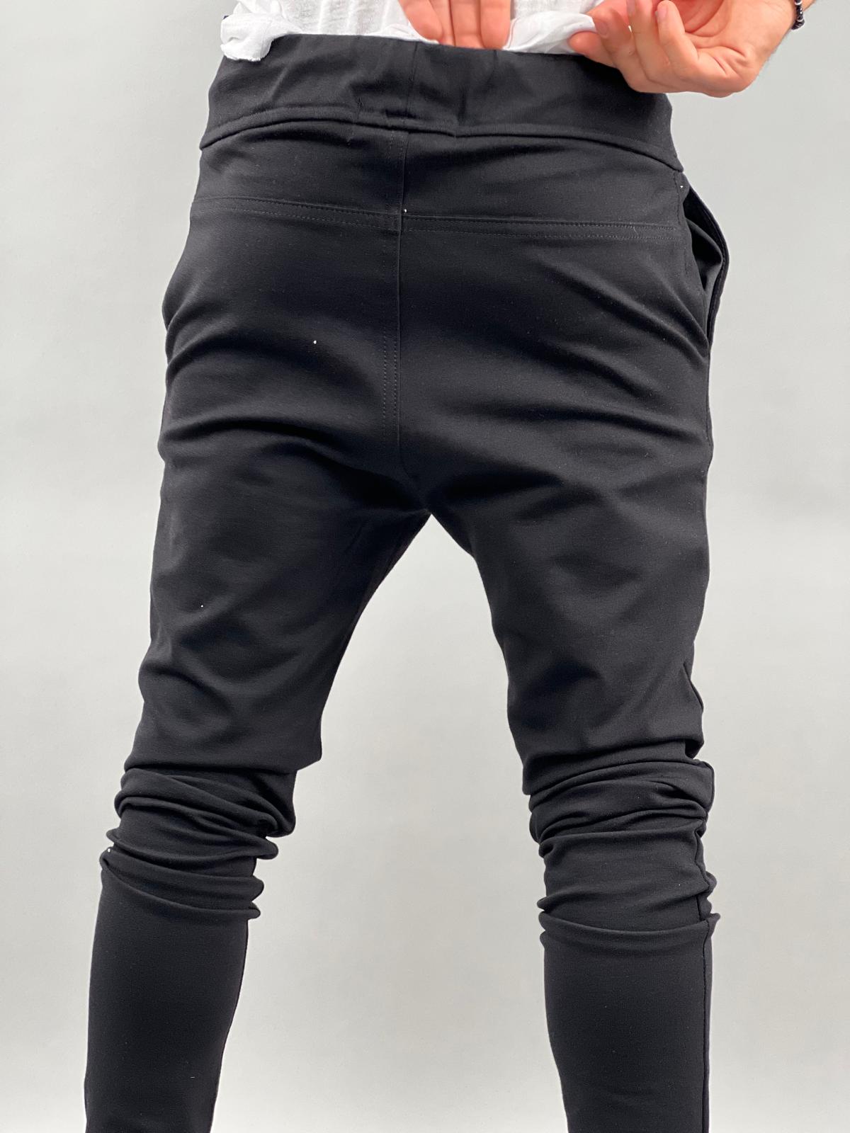 Jersey Lycra Joggers with Zipper Accents JS-692