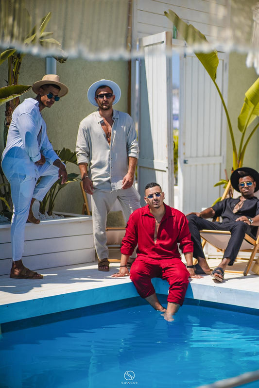 SWAG69 men's linen clothing collection at the Tampa boutique