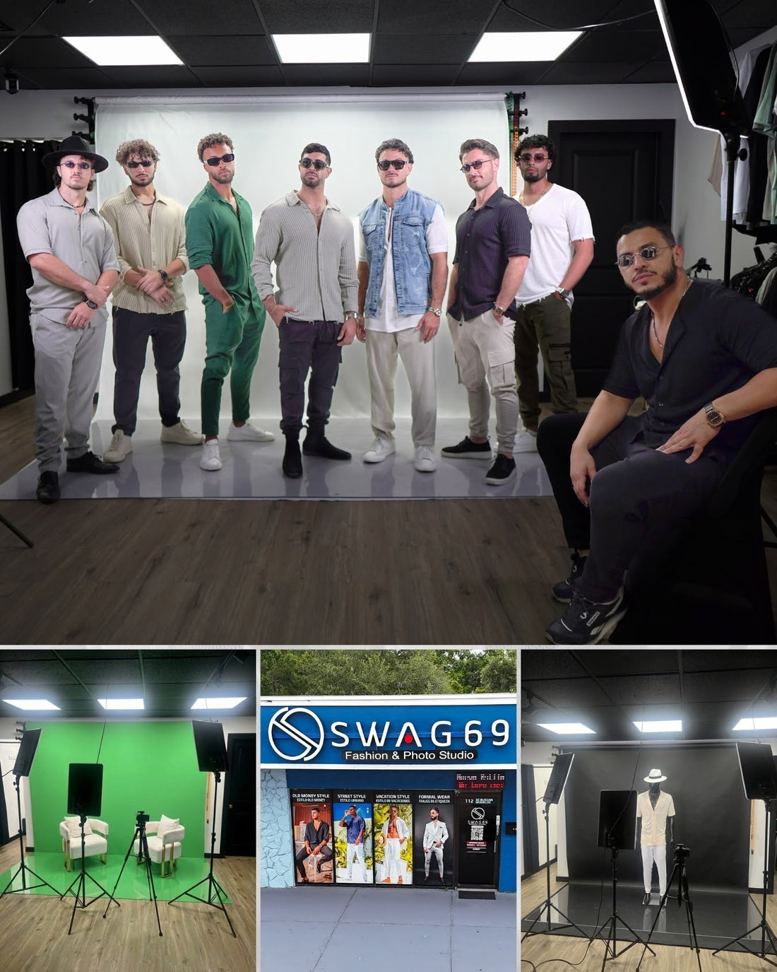 SWAG69 Tampa menswear boutique showroom and in-house free photoshoot studio