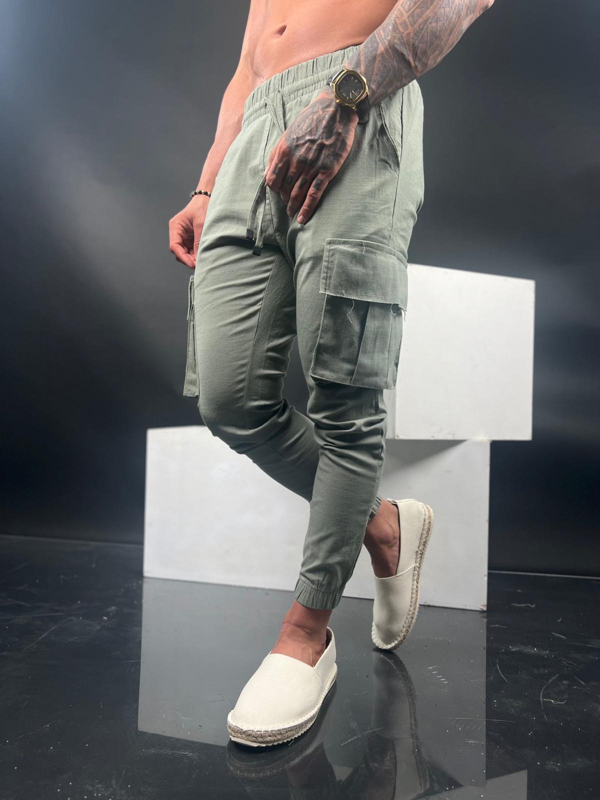 SWAG69 Pocket Comfort linen cargo pants - photo 1