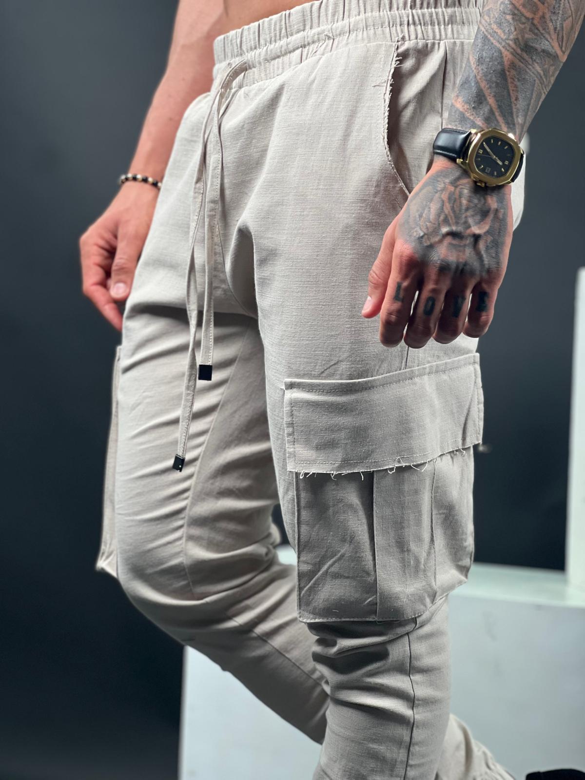 SWAG69 Pocket Comfort linen cargo pants - photo 9