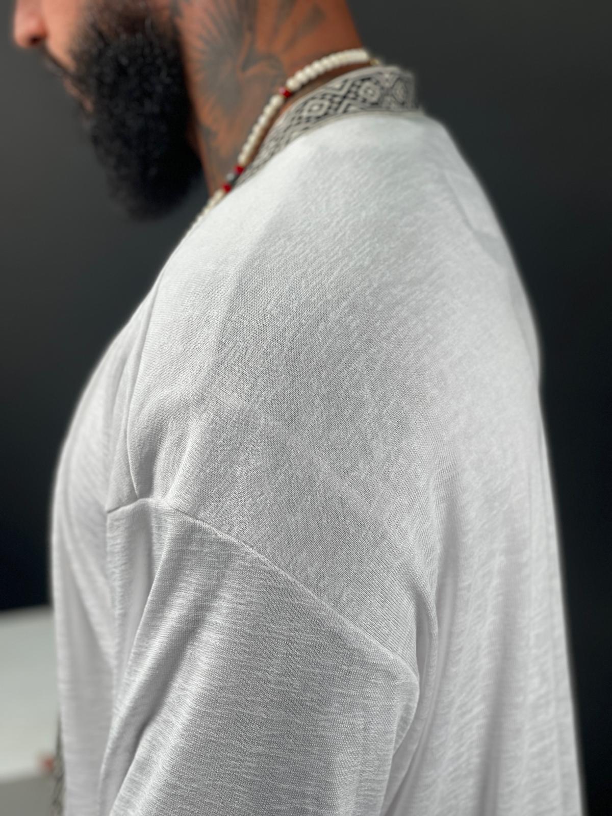 Stylish Linen Kimono with Designer Tie-Mielo Collection