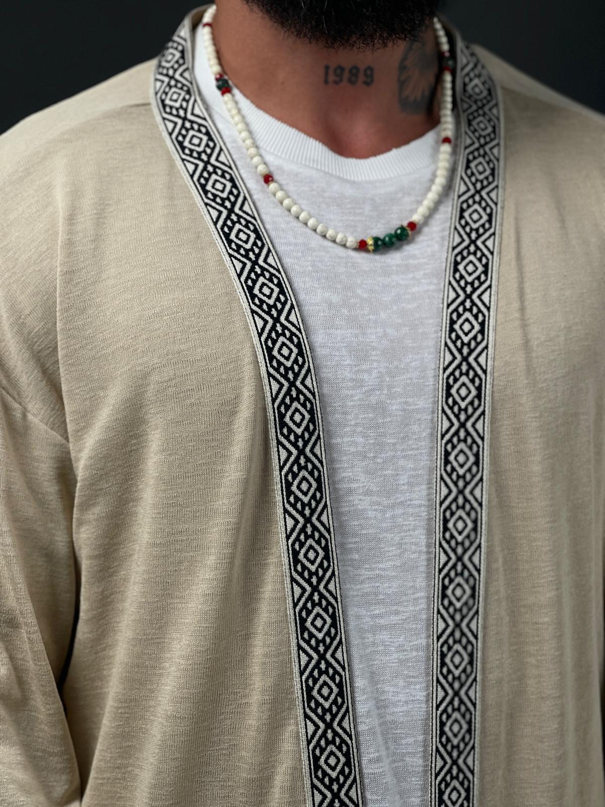 Stylish Linen Kimono with Designer Tie-Mielo Collection