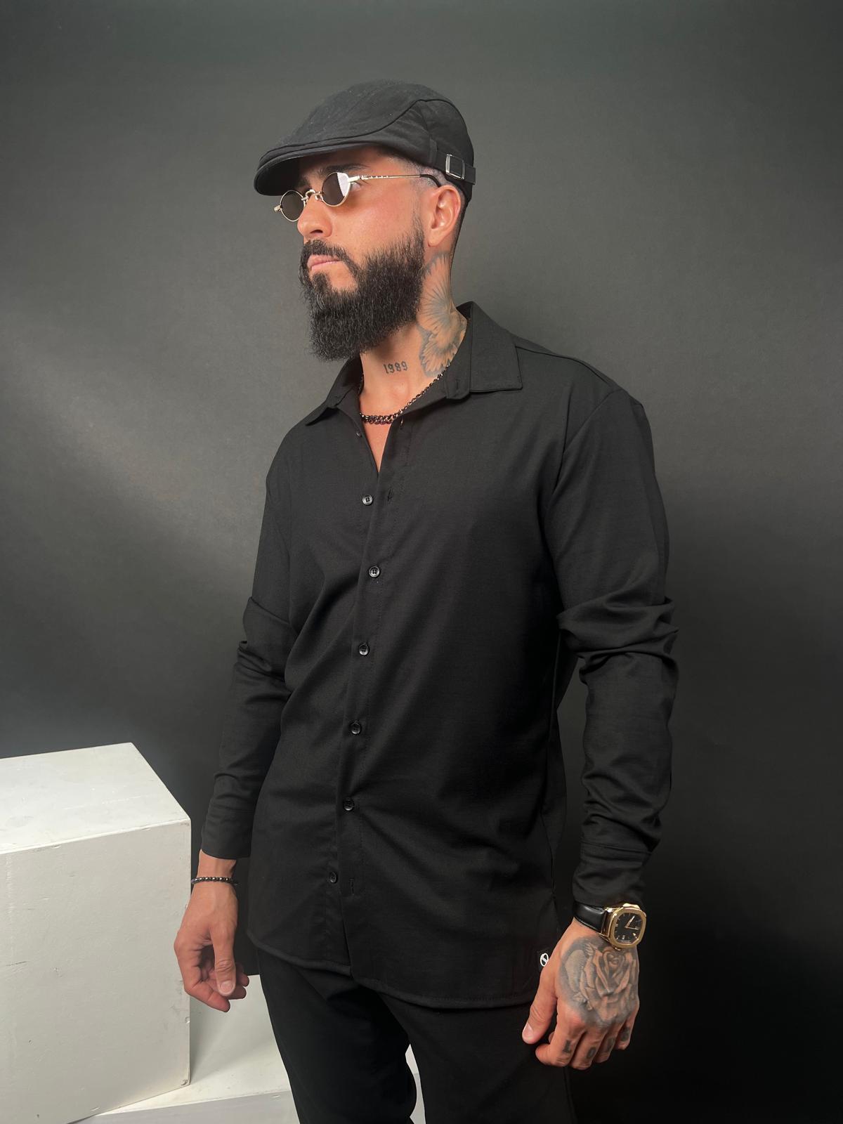 SWAG69 oversized long sleeve linen shirt, White/Black/Beige - photo 8