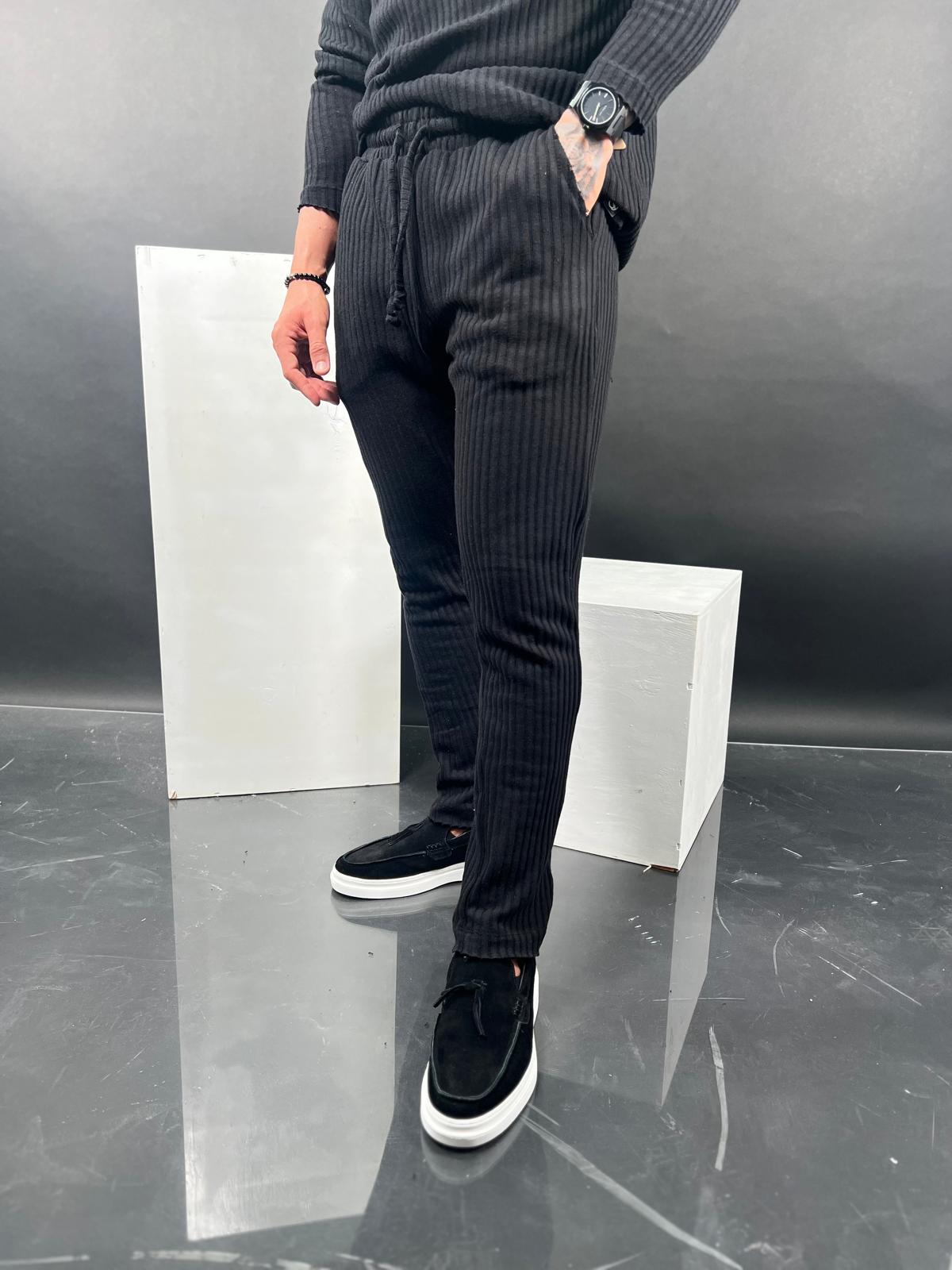 Long striped linen pants, recommended to order one size up.
