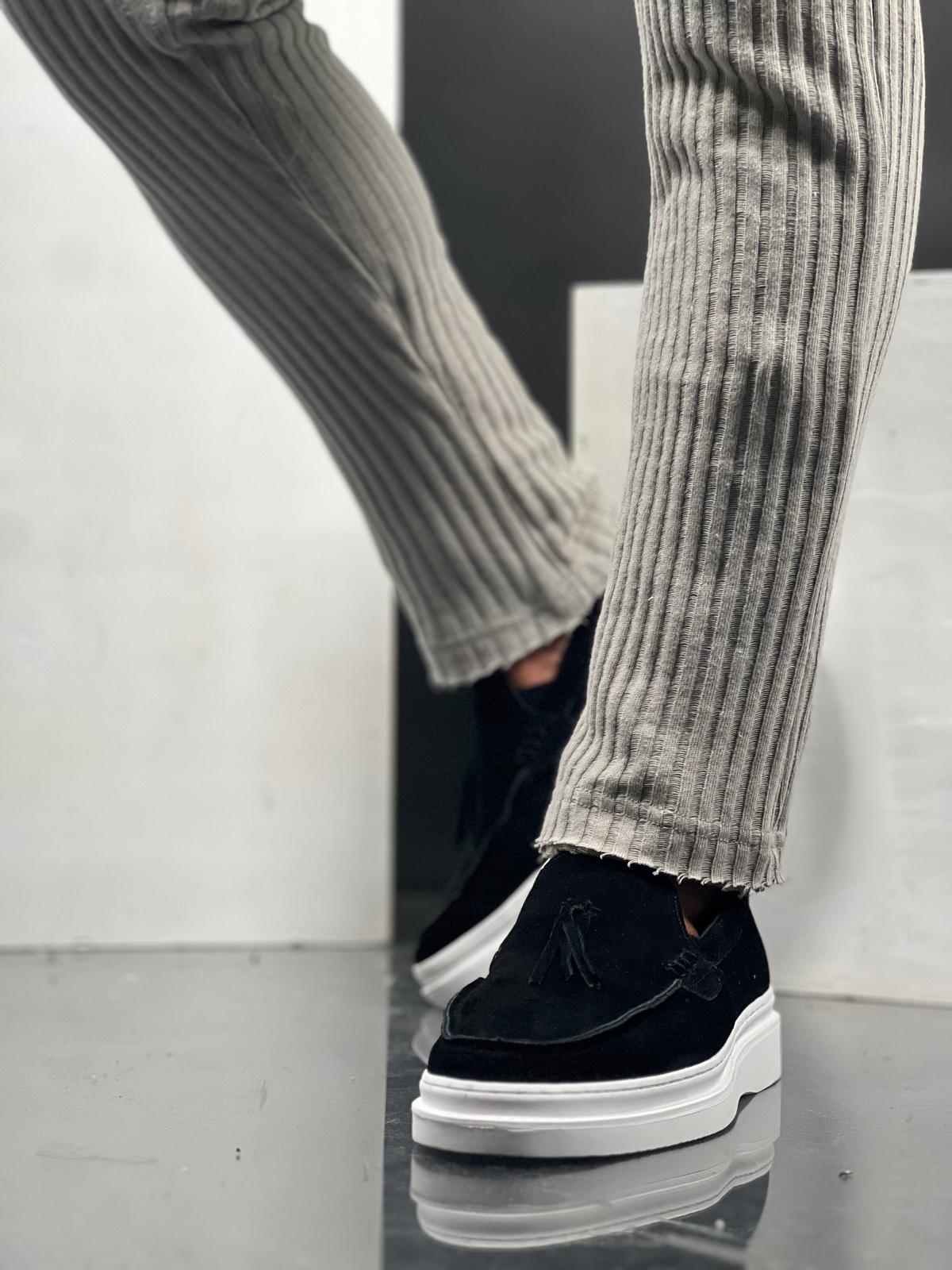 Long striped linen pants, recommended to order one size up.