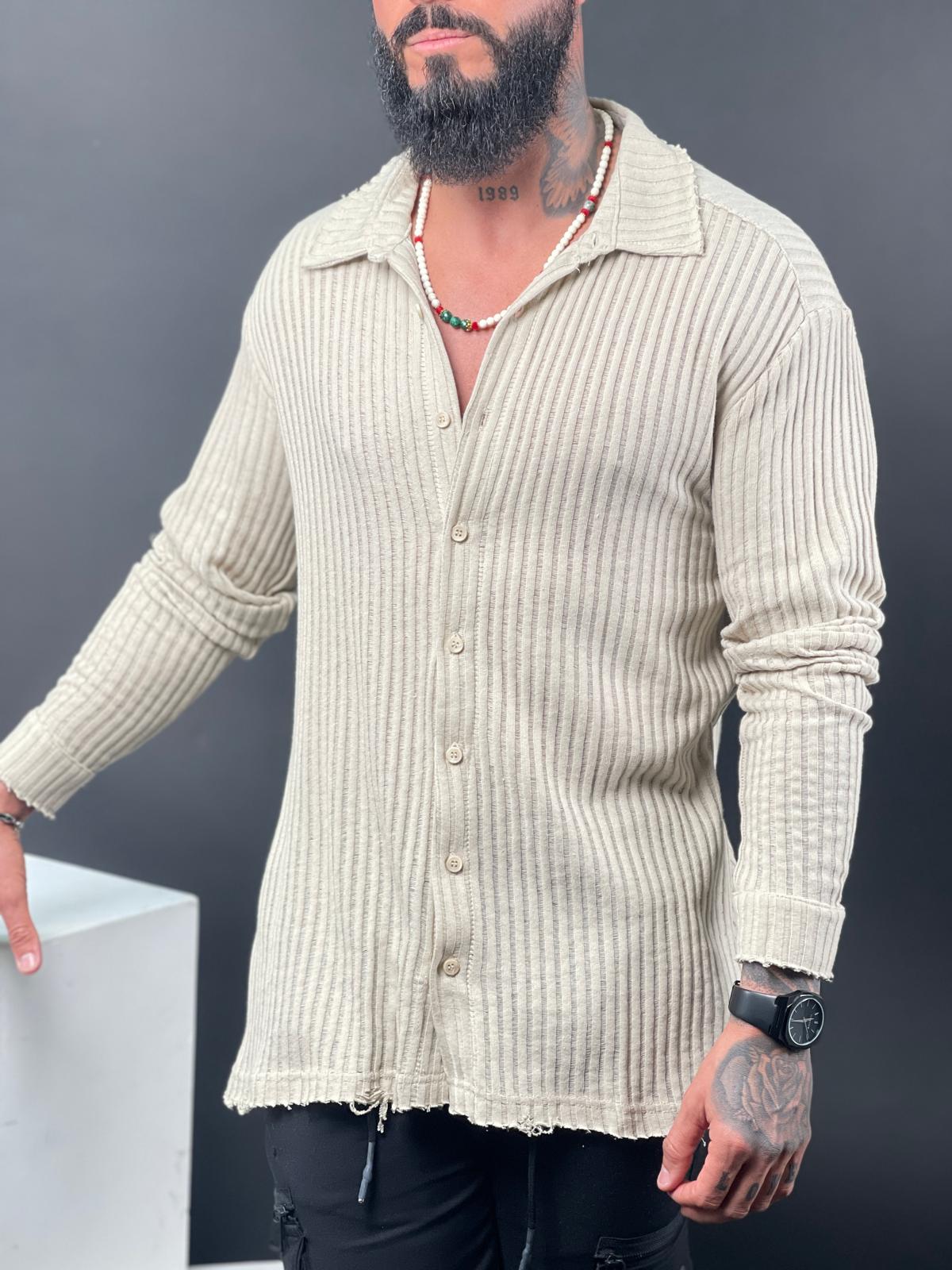 SWAG69 striped linen button-down shirt, long sleeve, photo 17