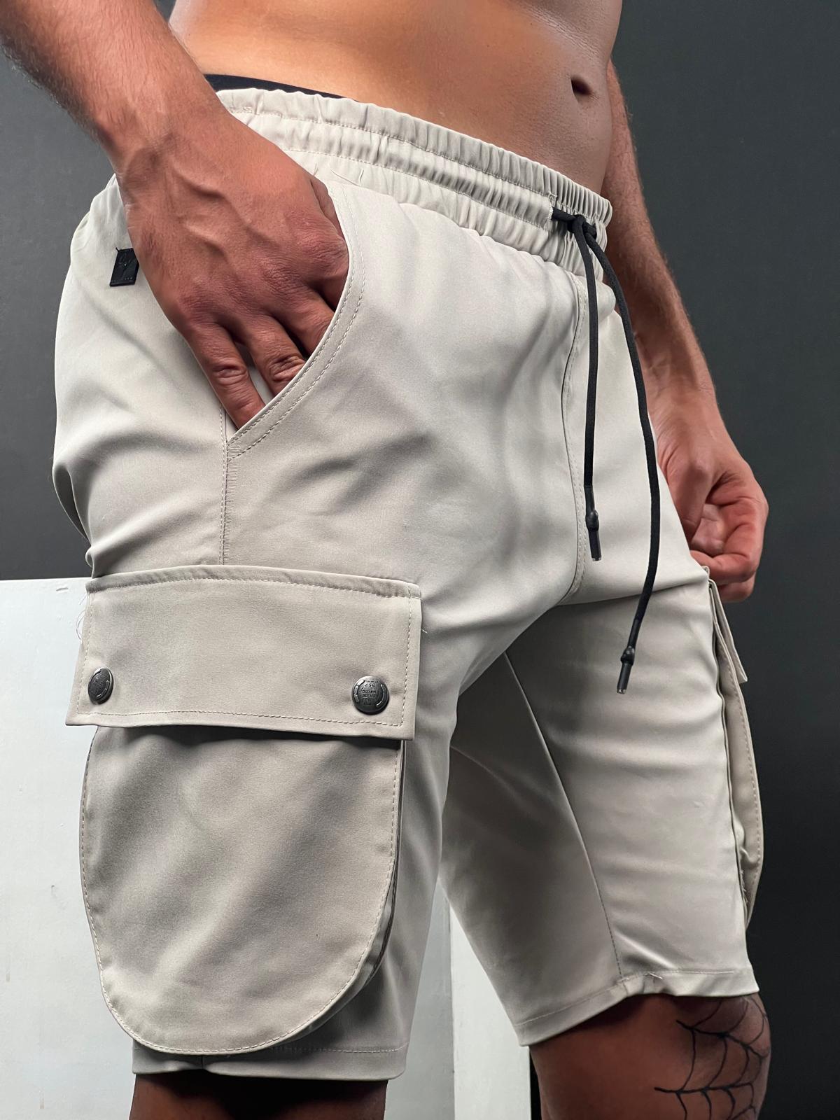 SWAG69 elegant fabric cargo shorts model 692 - photo 6