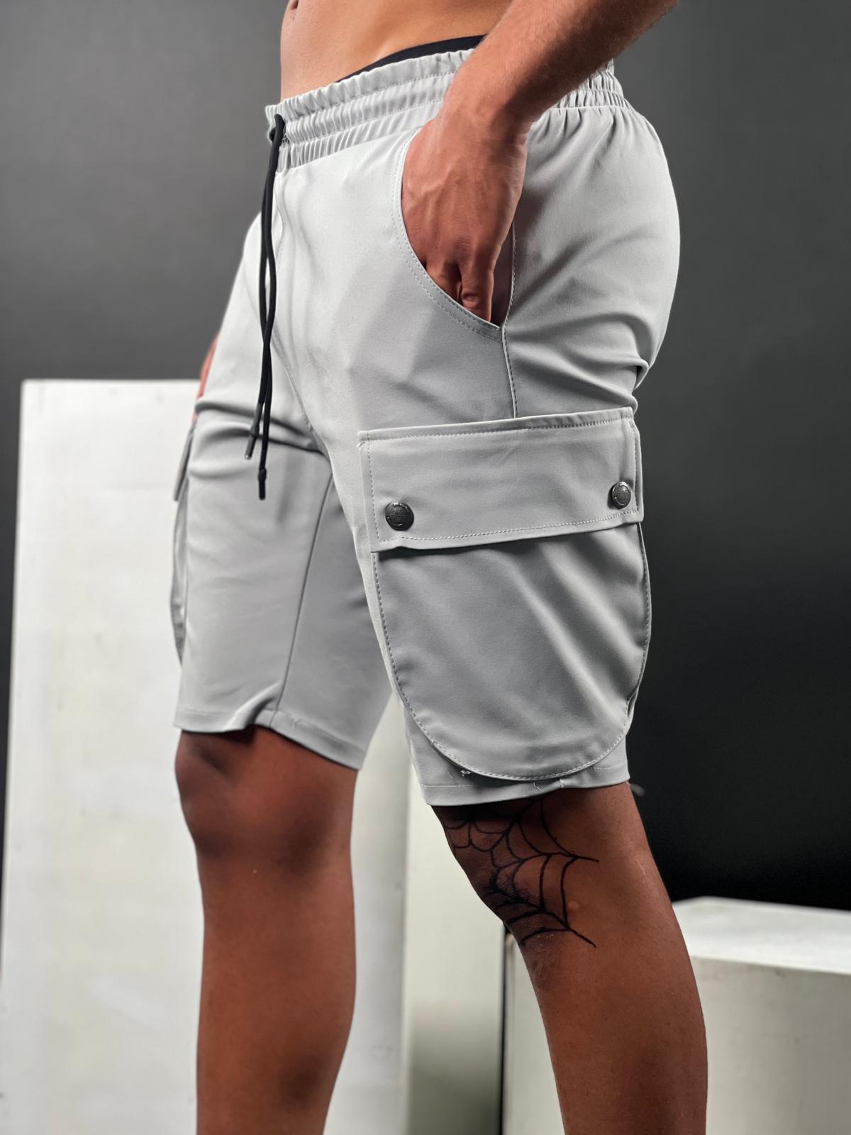 SWAG69 elegant fabric cargo shorts model 692 - photo 10