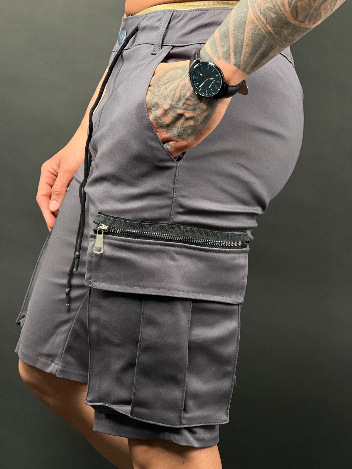 SWAG69 elegant fabric cargo shorts model 673 - photo 12