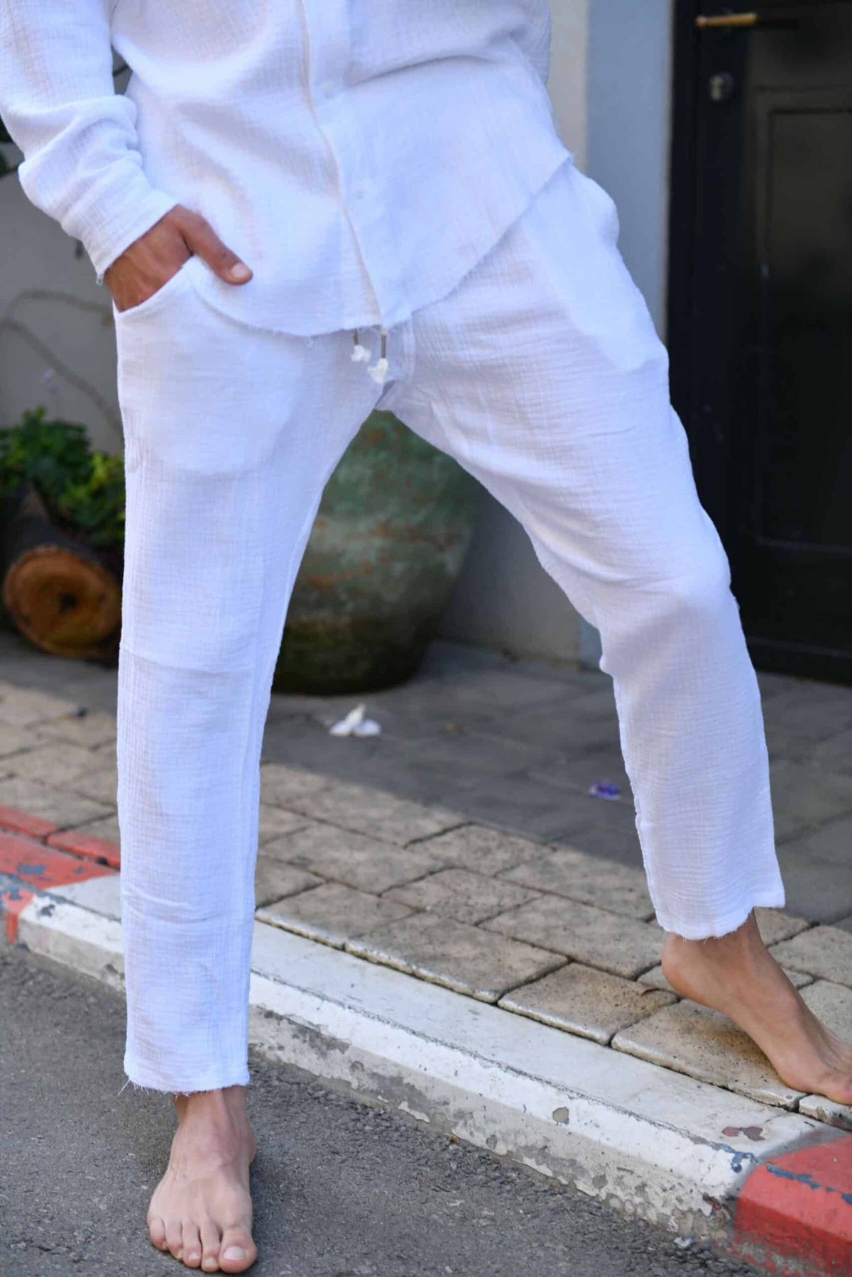 SWAG69 distressed linen pants - photo 3