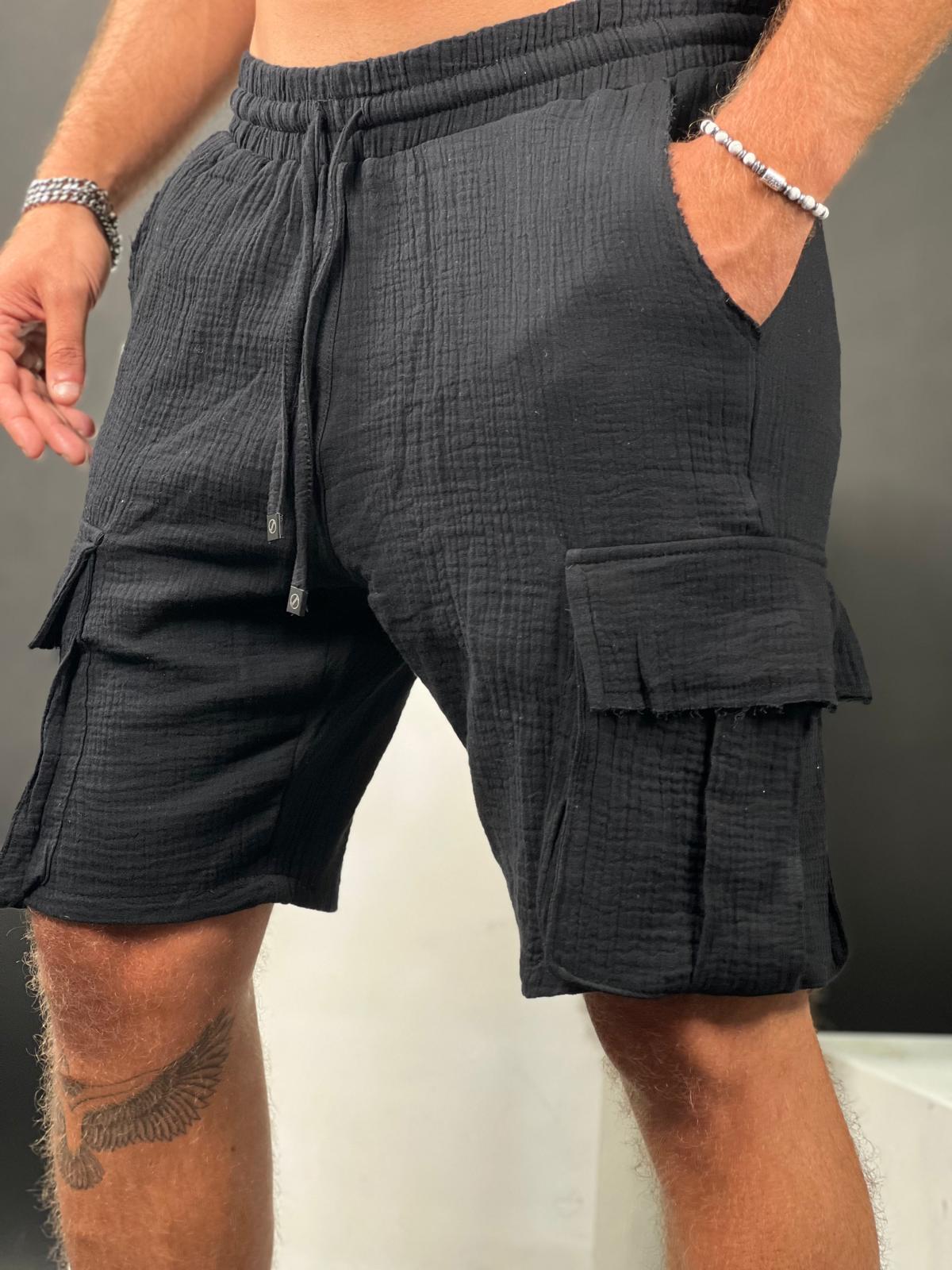 Cargo Short linen for men from the Soliton Collection.