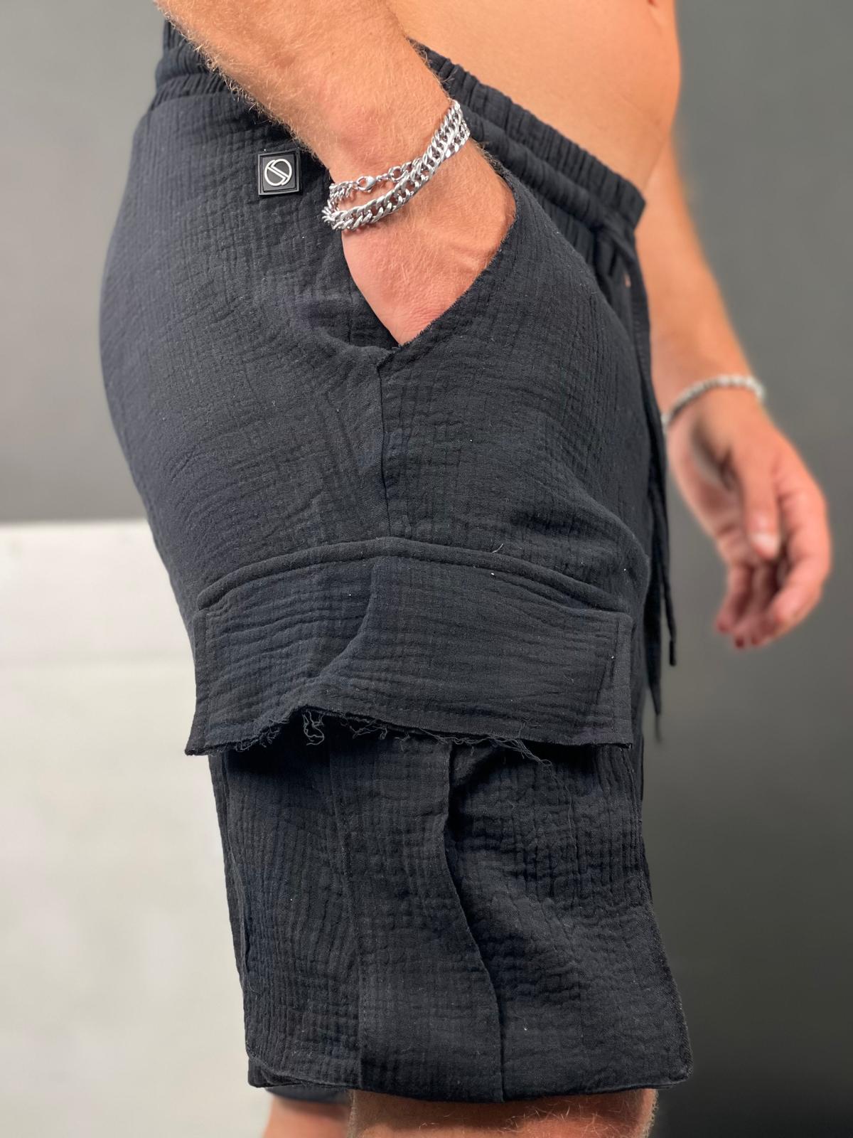 Cargo Short linen for men from the Soliton Collection.