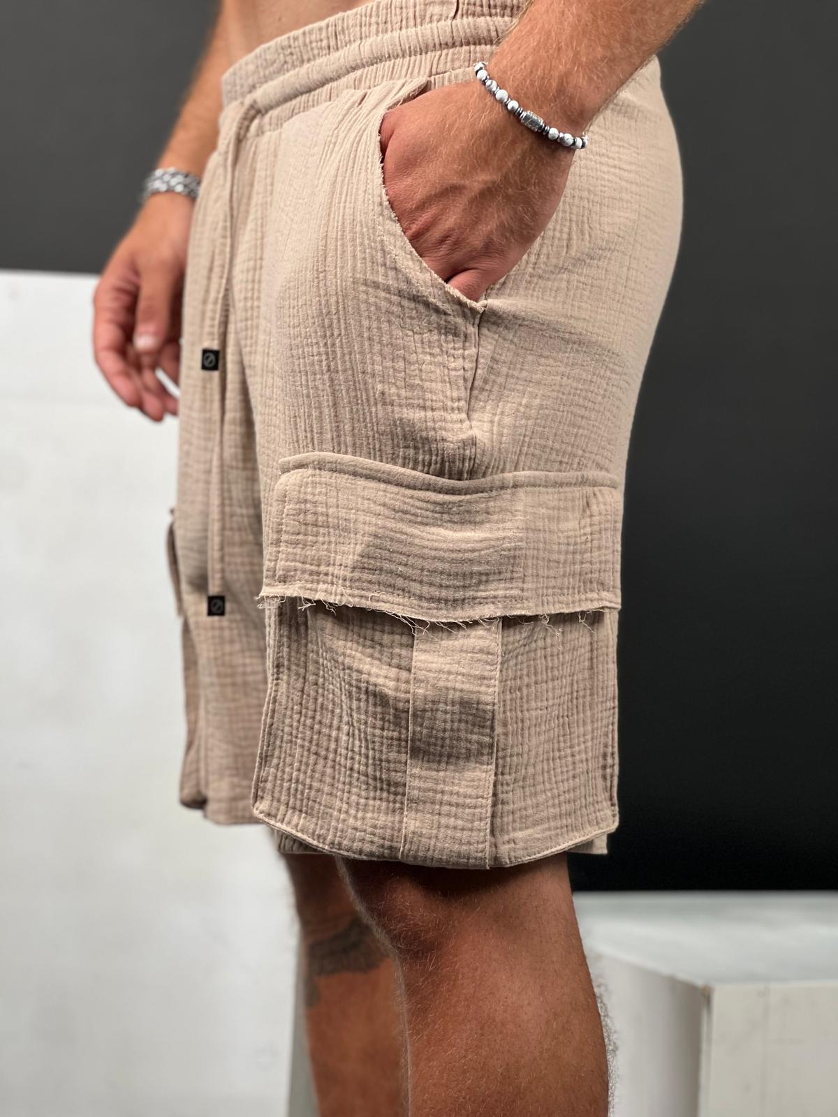 Cargo Short linen for men from the Soliton Collection.