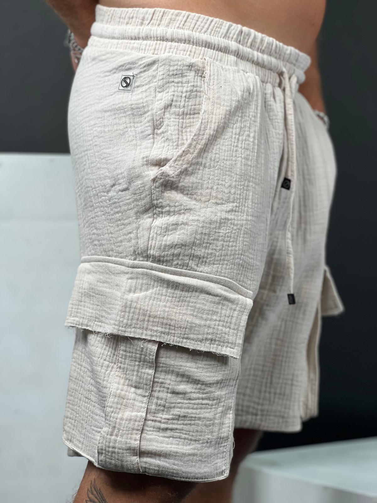 Cargo Short linen for men from the Soliton Collection.