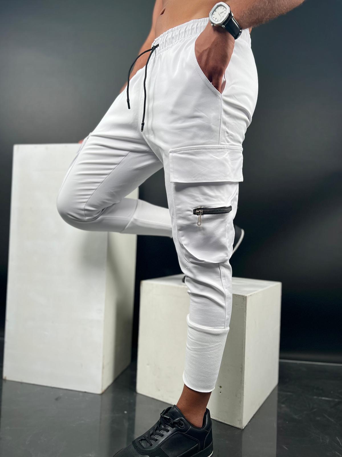 Elegant Stretch Pants with Side Pockets - CPST-69
