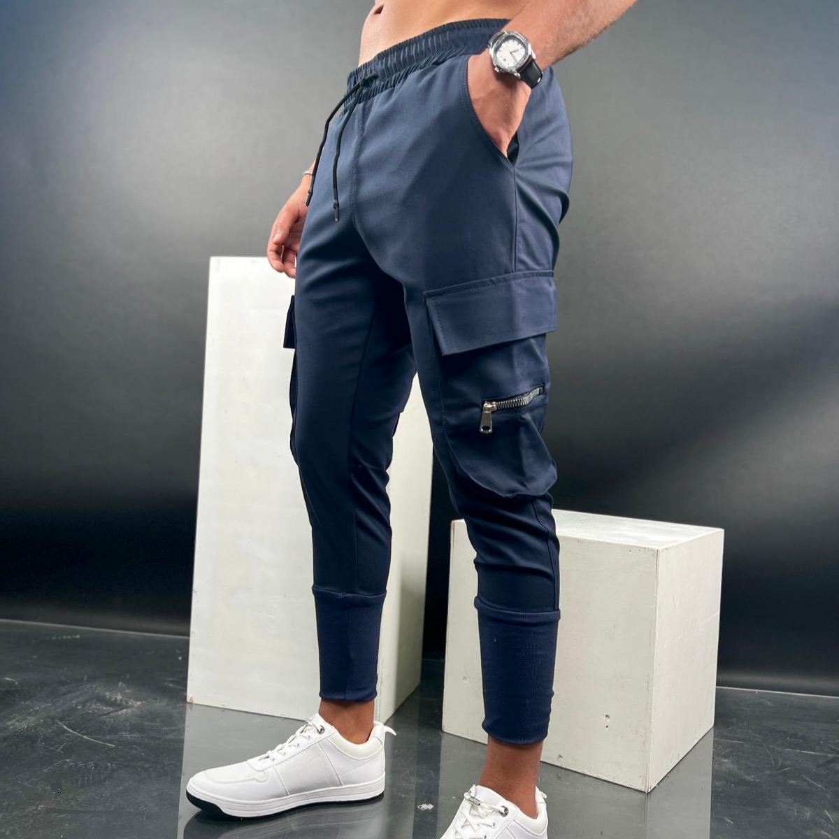 Elegant Stretch Pants with Side Pockets - CPST-69