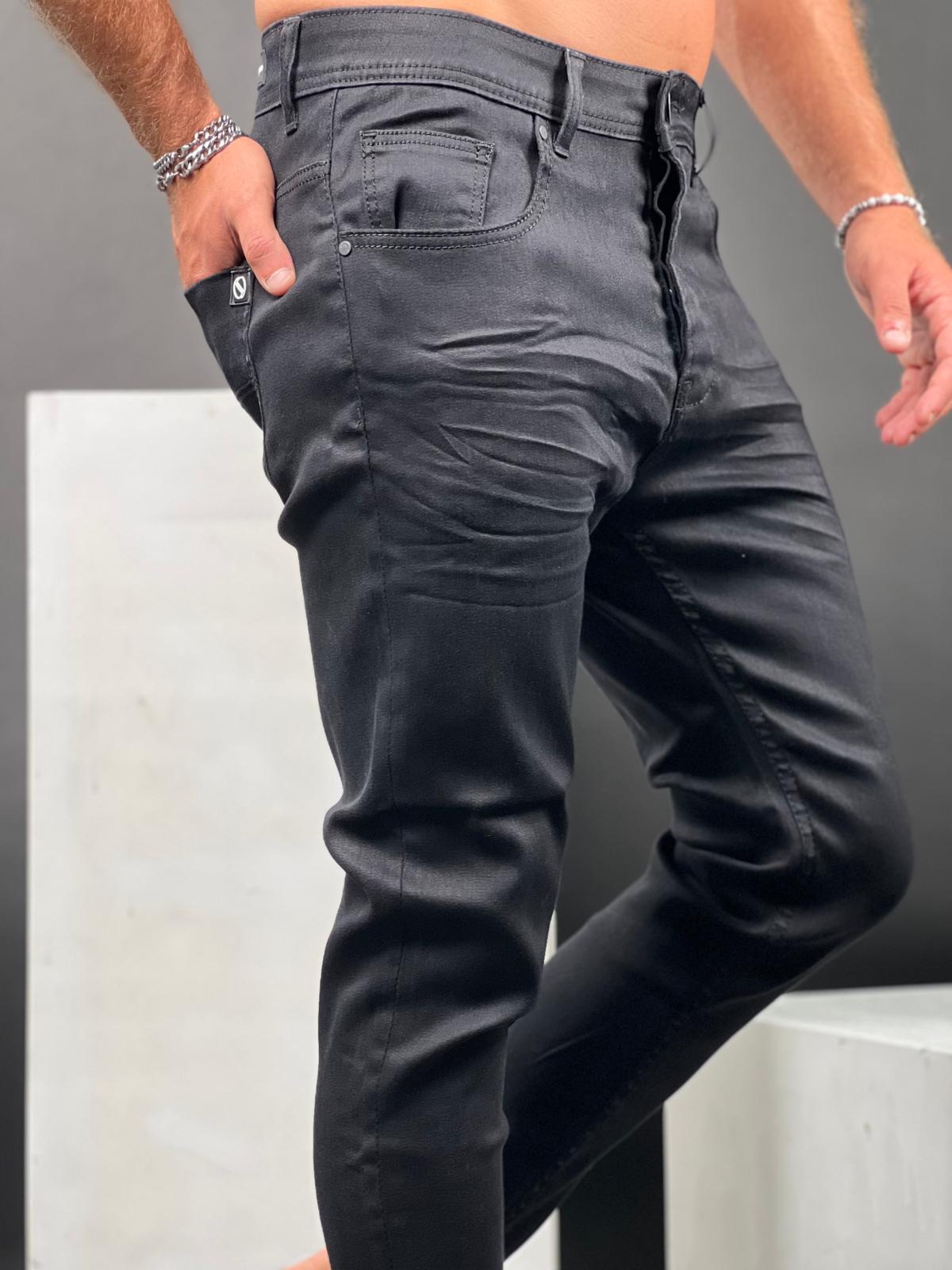 Black Skinny Jeans with Premium Stretch Fabric ES-02
