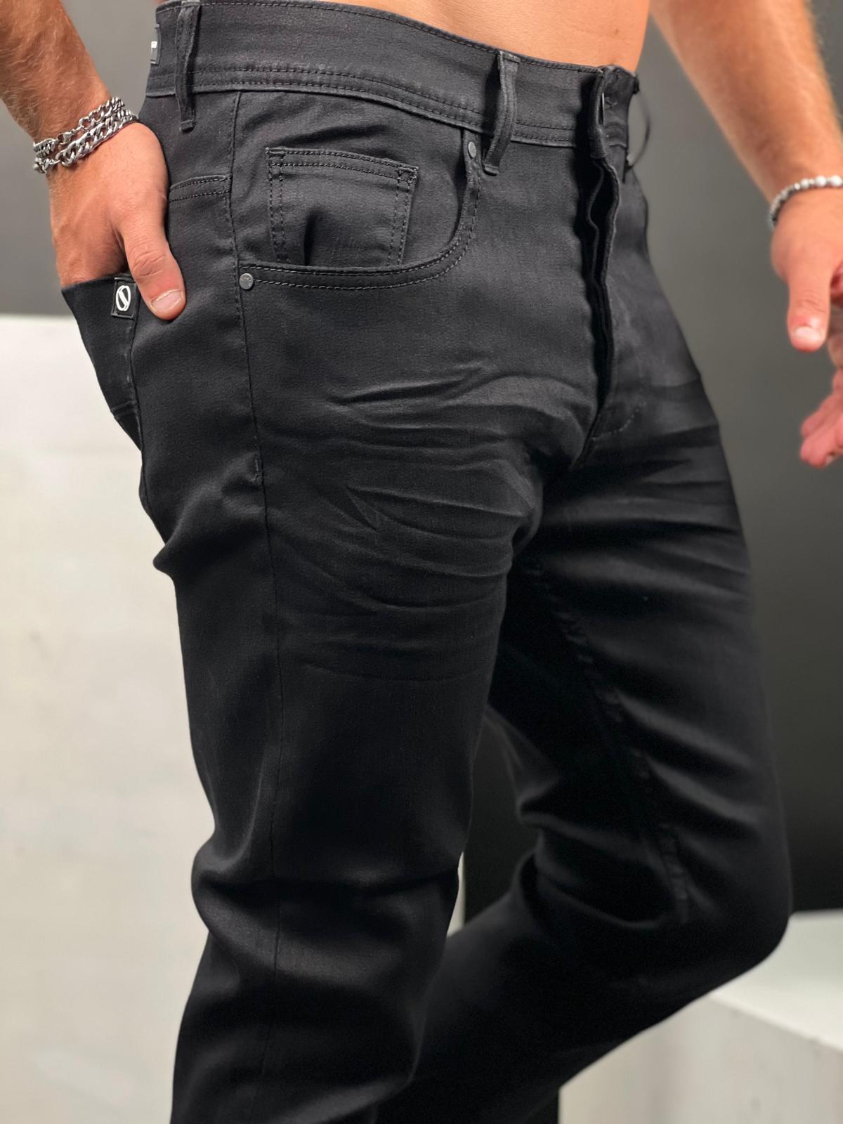 Black Skinny Jeans with Premium Stretch Fabric ES-02