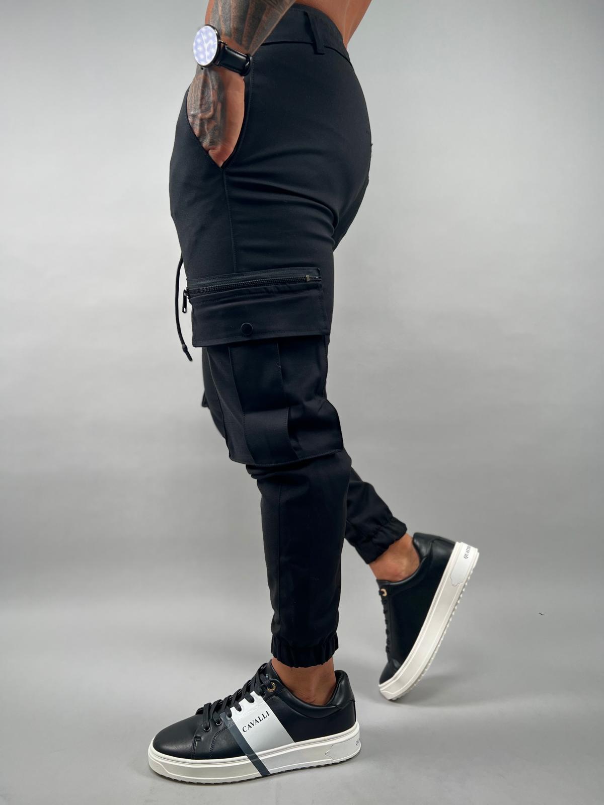 Men's cargo pants made from elegant fabric Model EM-16