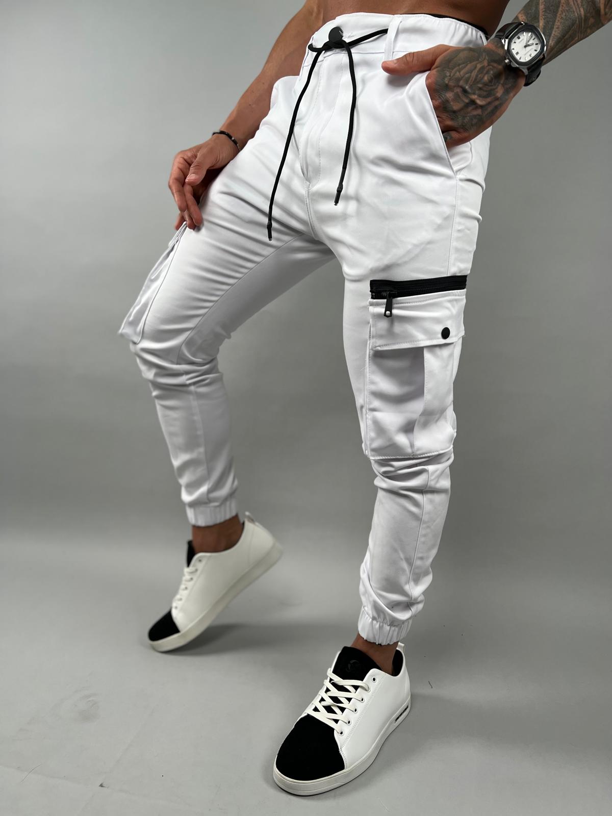 Men's cargo pants made from elegant fabric Model EM-16