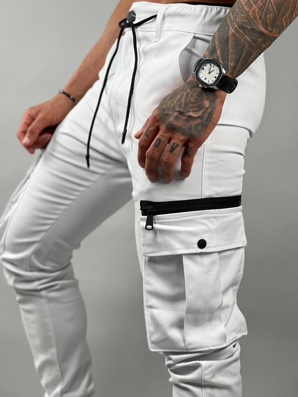 Men's cargo pants made from elegant fabric Model EM-16
