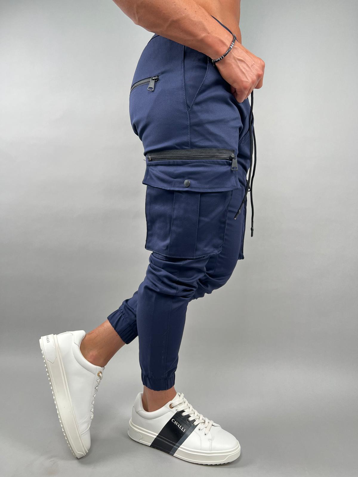 Men's cargo pants made from elegant fabric Model EM-16