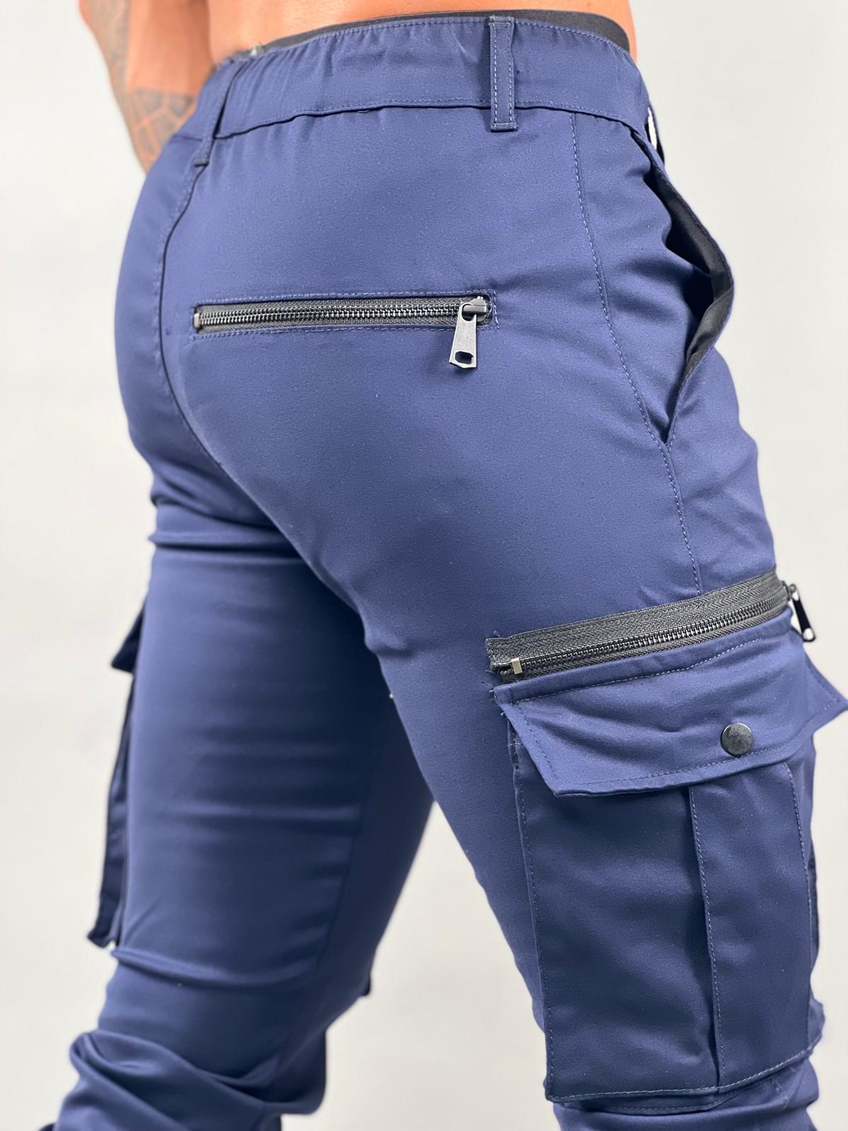 Men's cargo pants made from elegant fabric Model EM-16