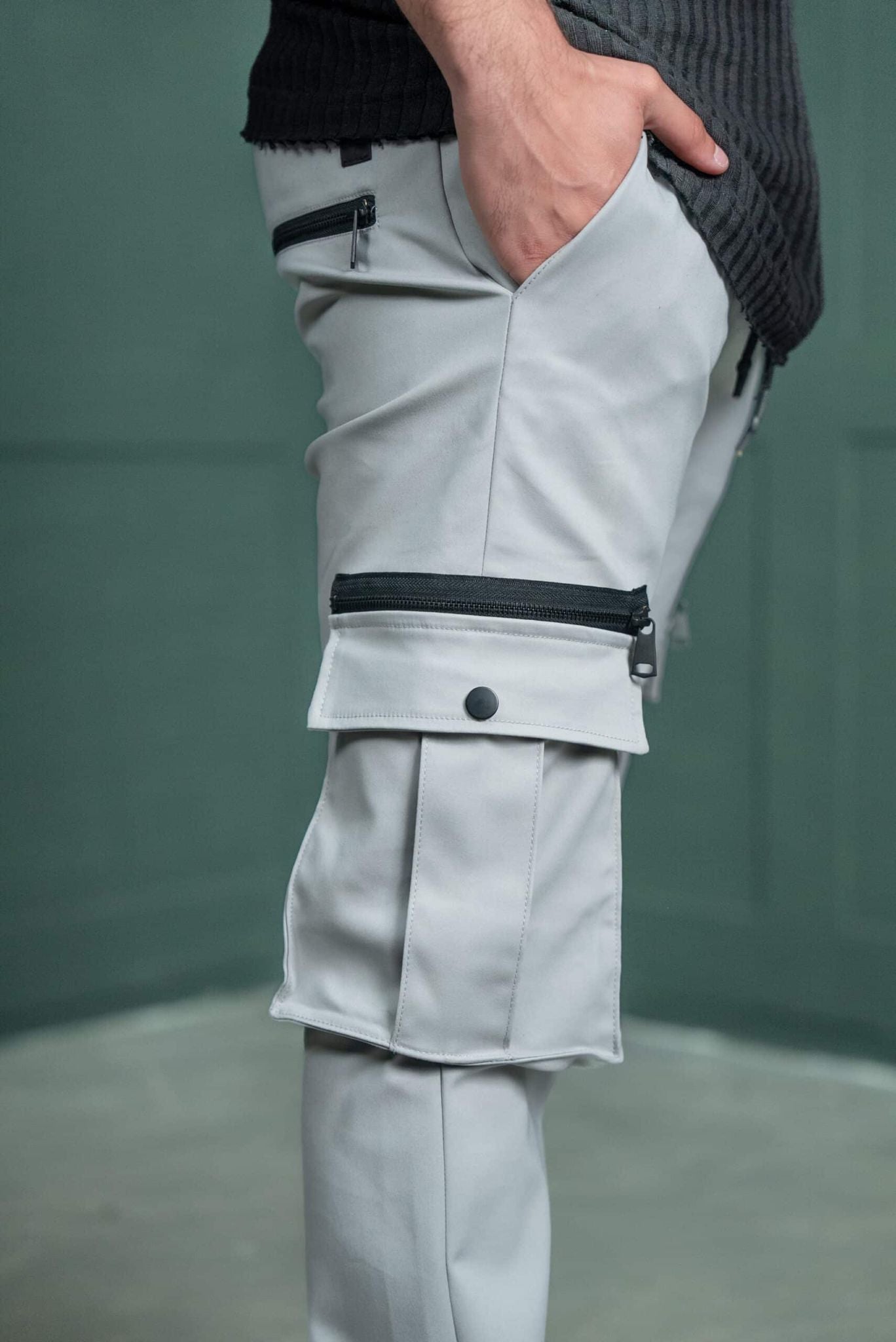 Men's cargo pants made from elegant fabric Model EM-16