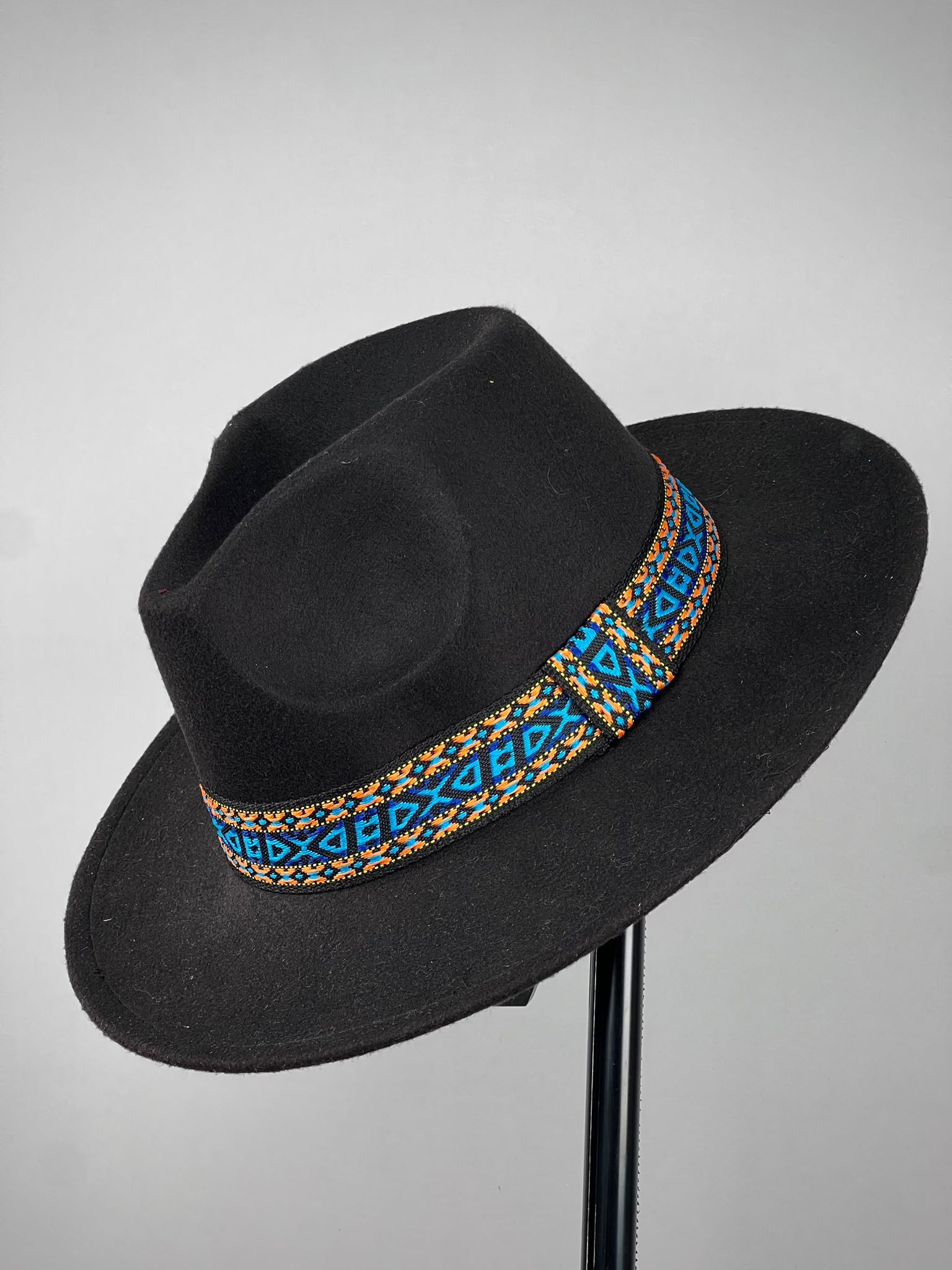 SWAG69 handcrafted cowboy hat S-14, black flat brim - photo 3