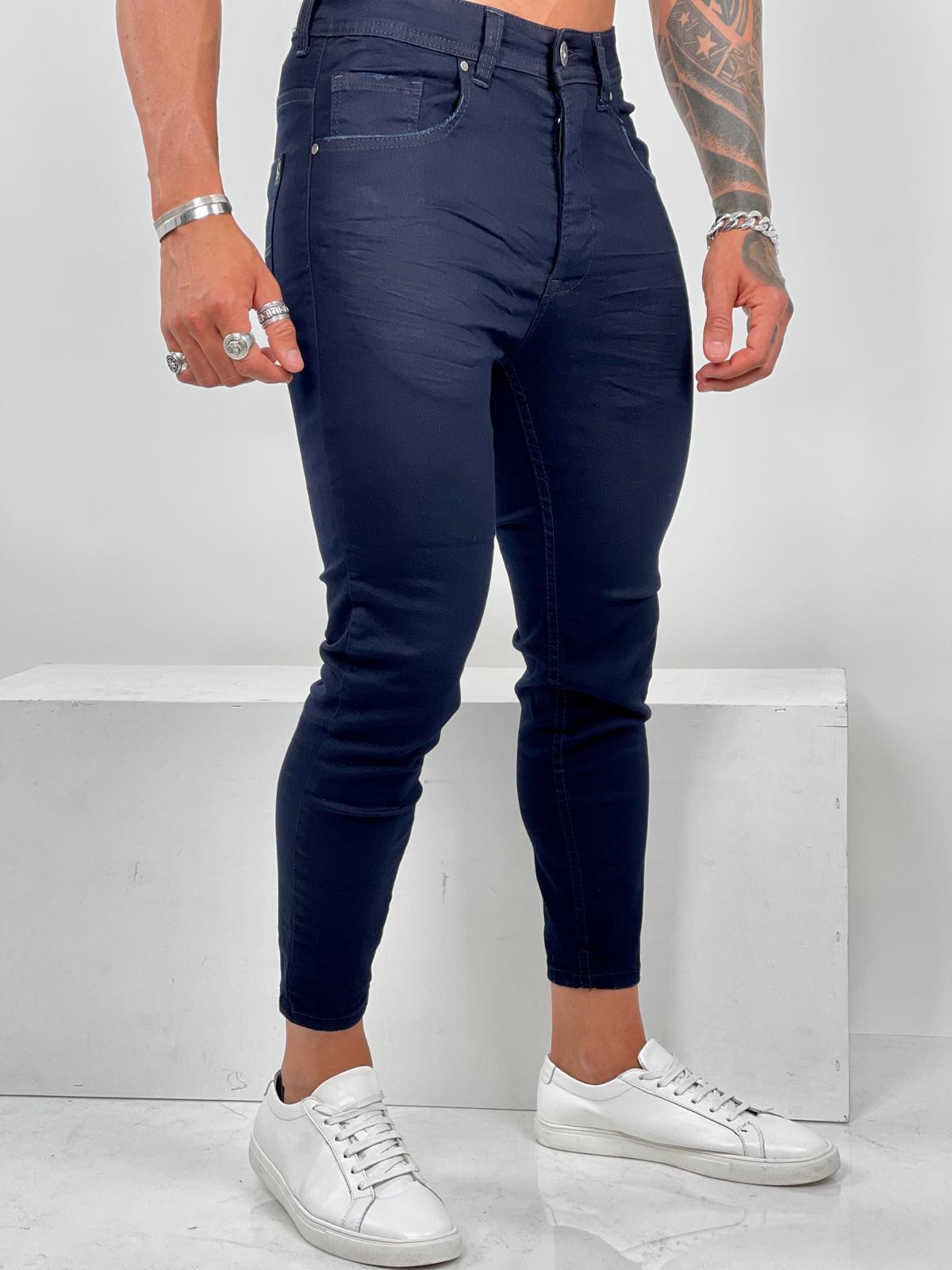 Dark Blue Skinny Fit Lycra Jeans – Classic & Comfortable (Model S-159)