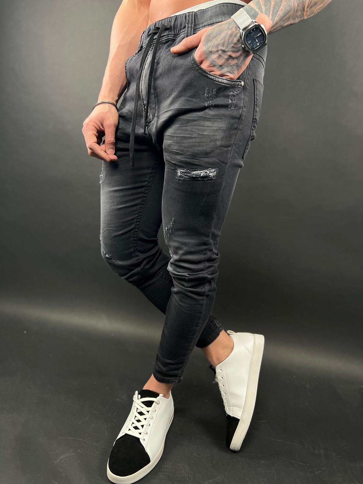 Dark Gray Jogger Jeans – S-210