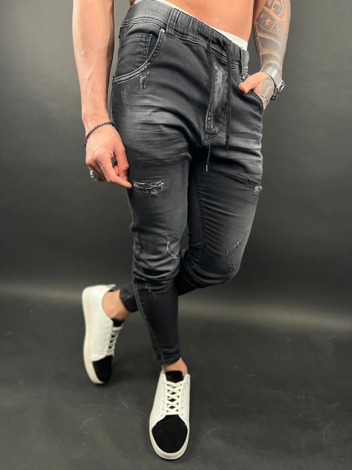 Dark Gray Jogger Jeans – S-210