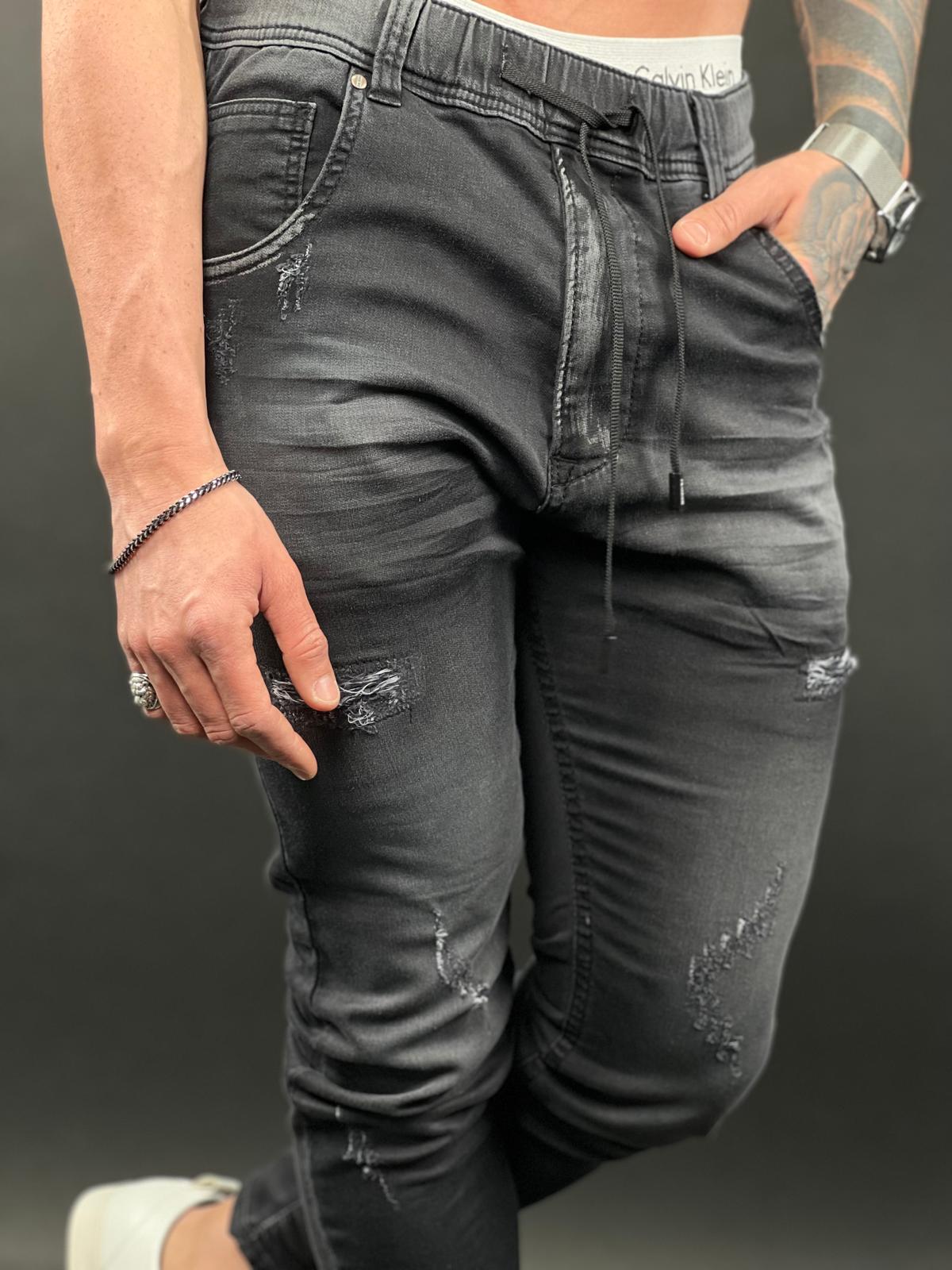 Dark Gray Jogger Jeans – S-210