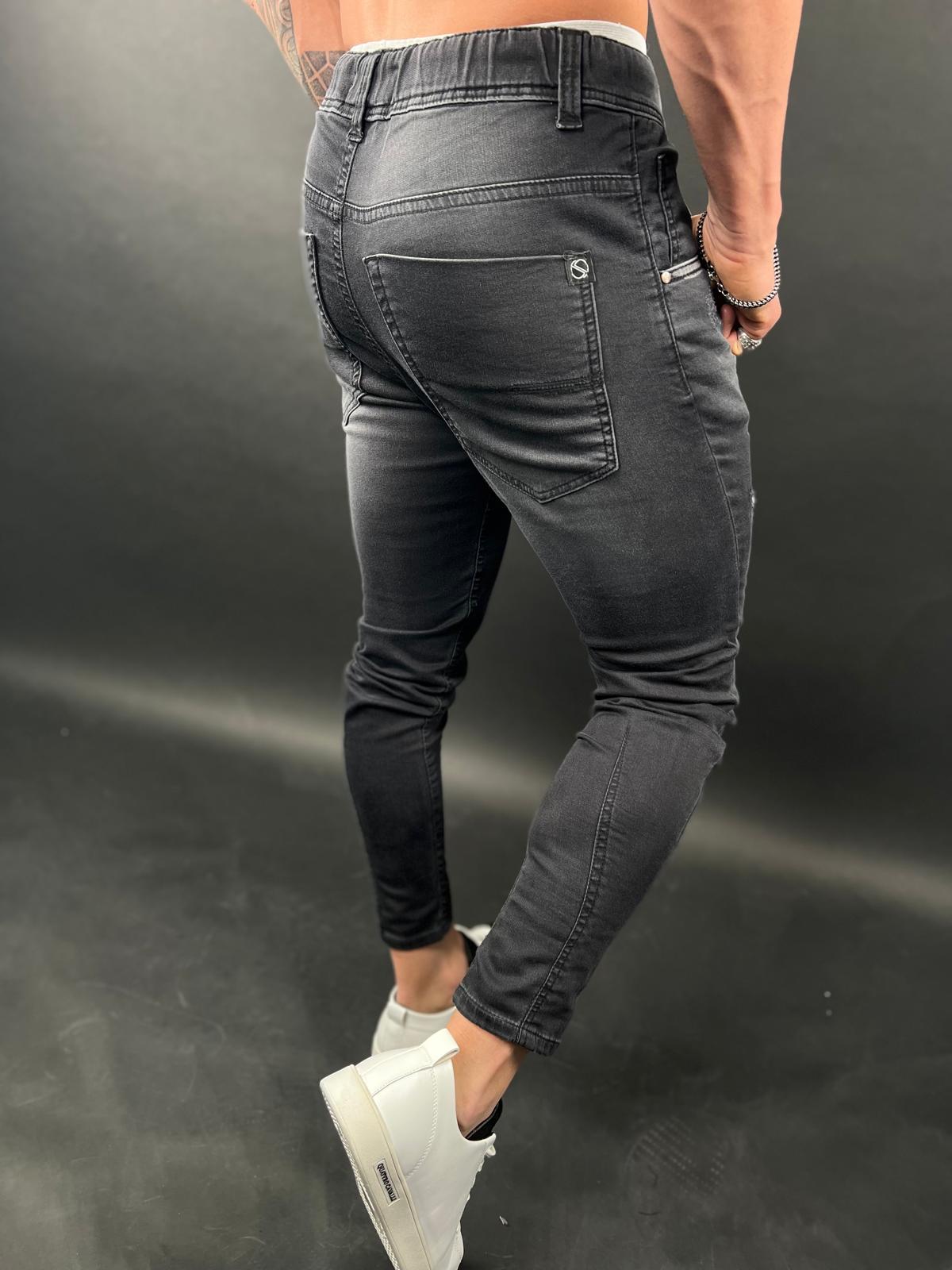 Dark Gray Jogger Jeans – S-210