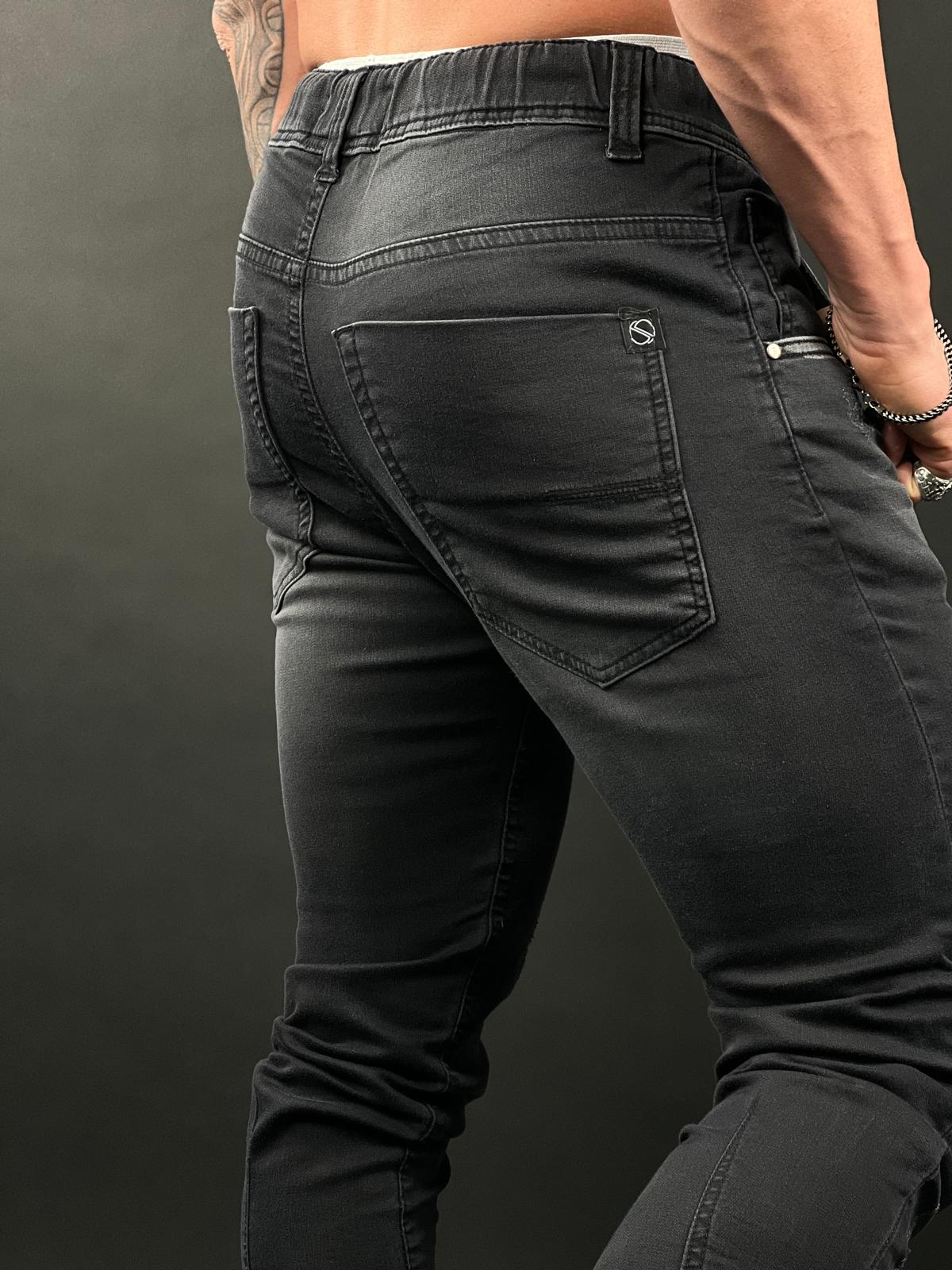 Dark Gray Jogger Jeans – S-210