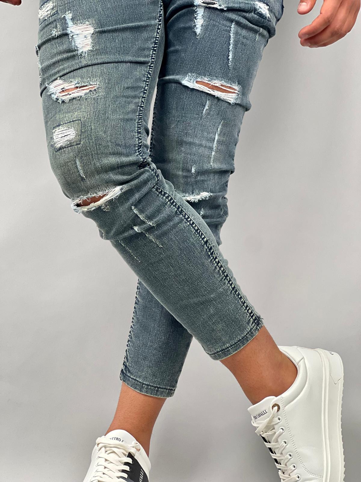 Blue Washed Jogger Jeans – S-218