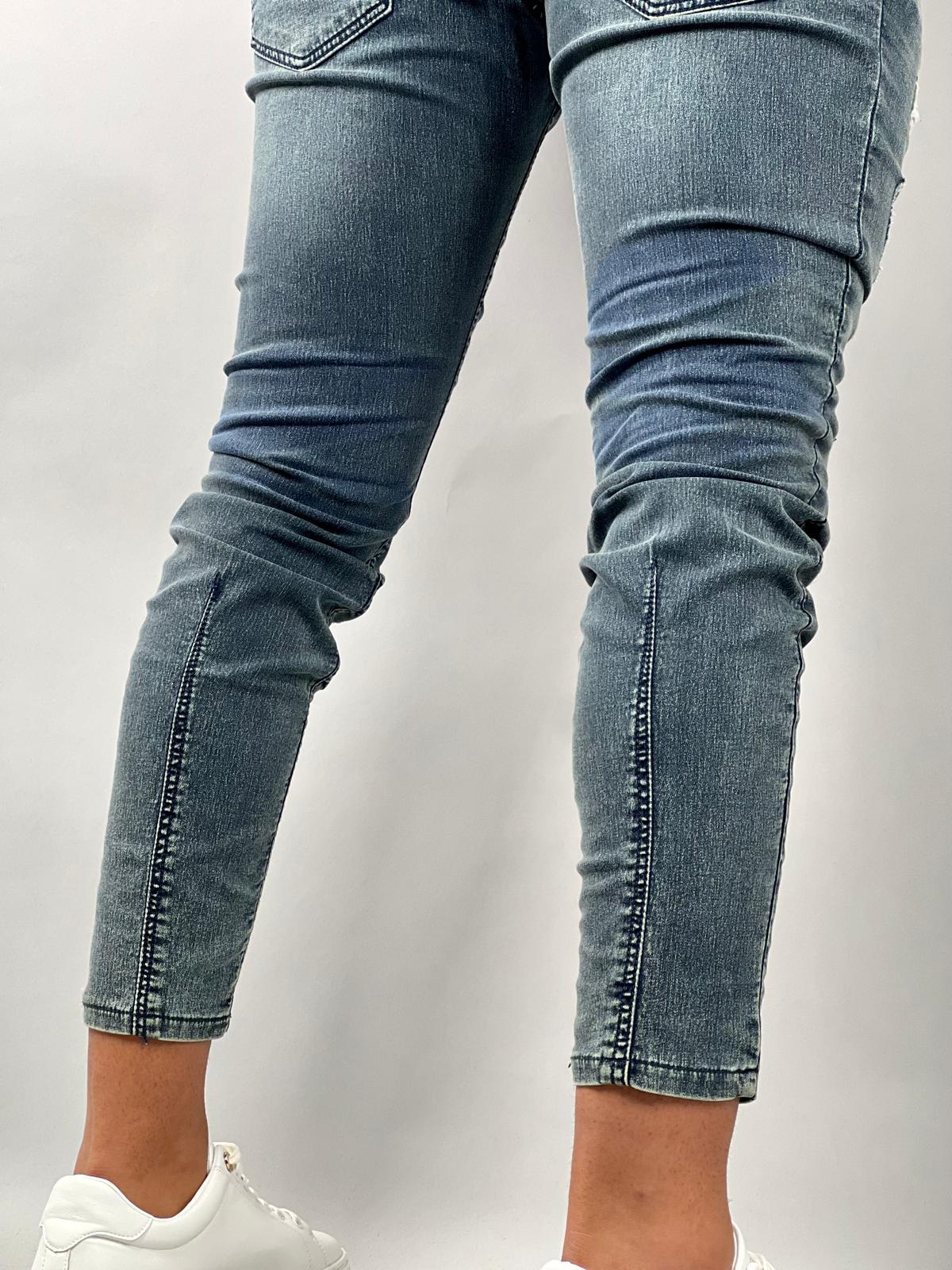 Blue Washed Jogger Jeans – S-218