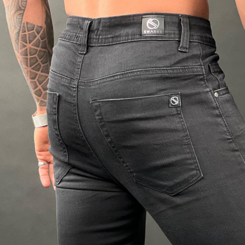 Black Distressed Skinny Jeans – S-208