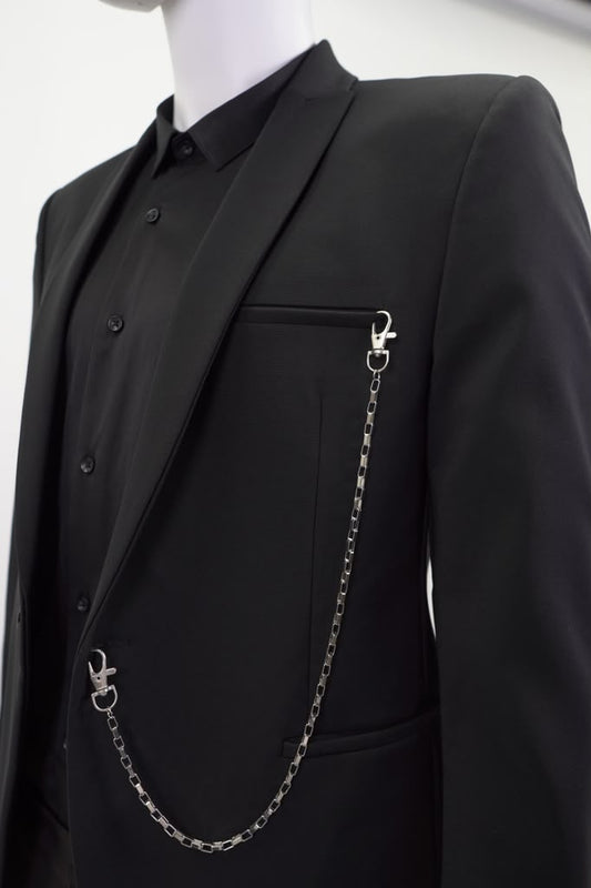 Luxury Silver Box Link Suit & Trouser Chain - Premium Men's Accessory