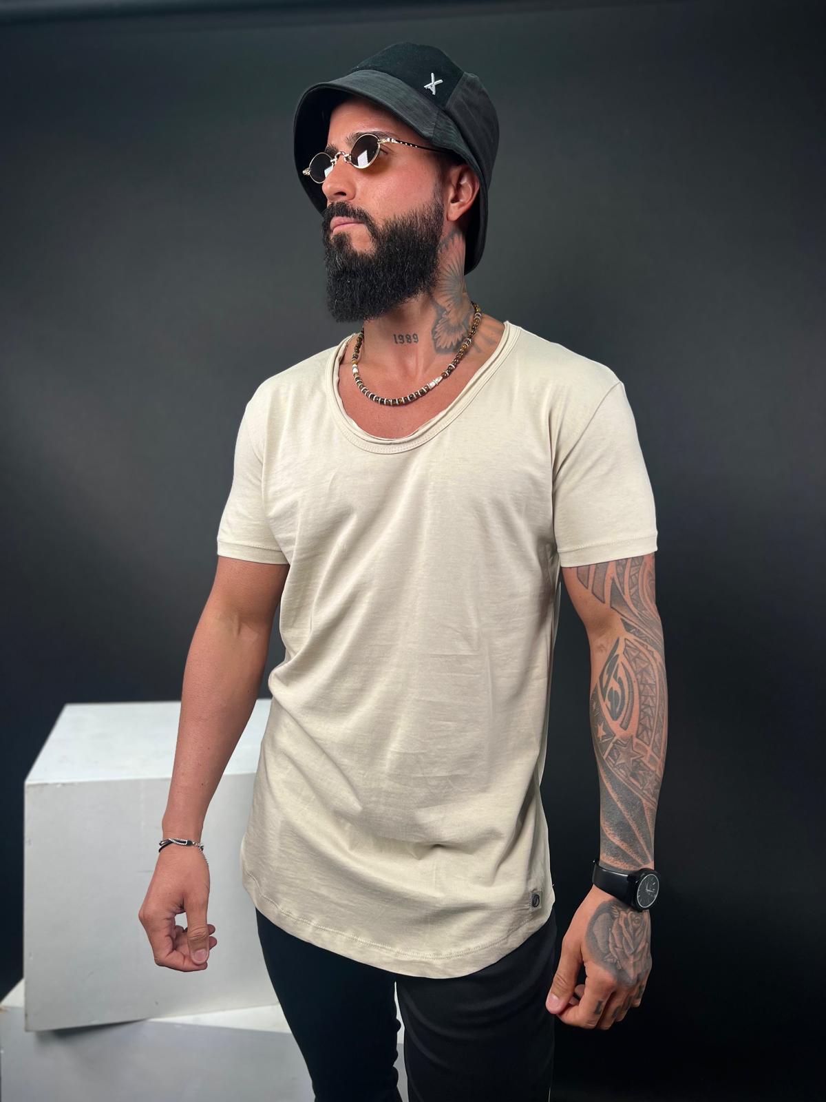 Smooth Cotton Crew Neck Shirt
