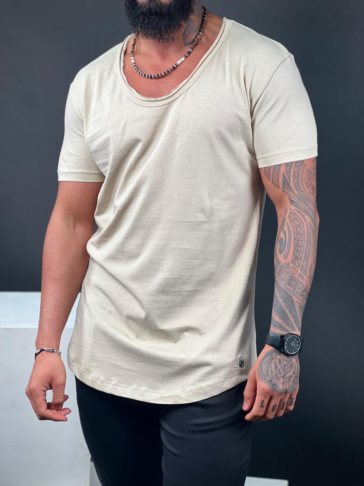 Smooth Cotton Crew Neck Shirt