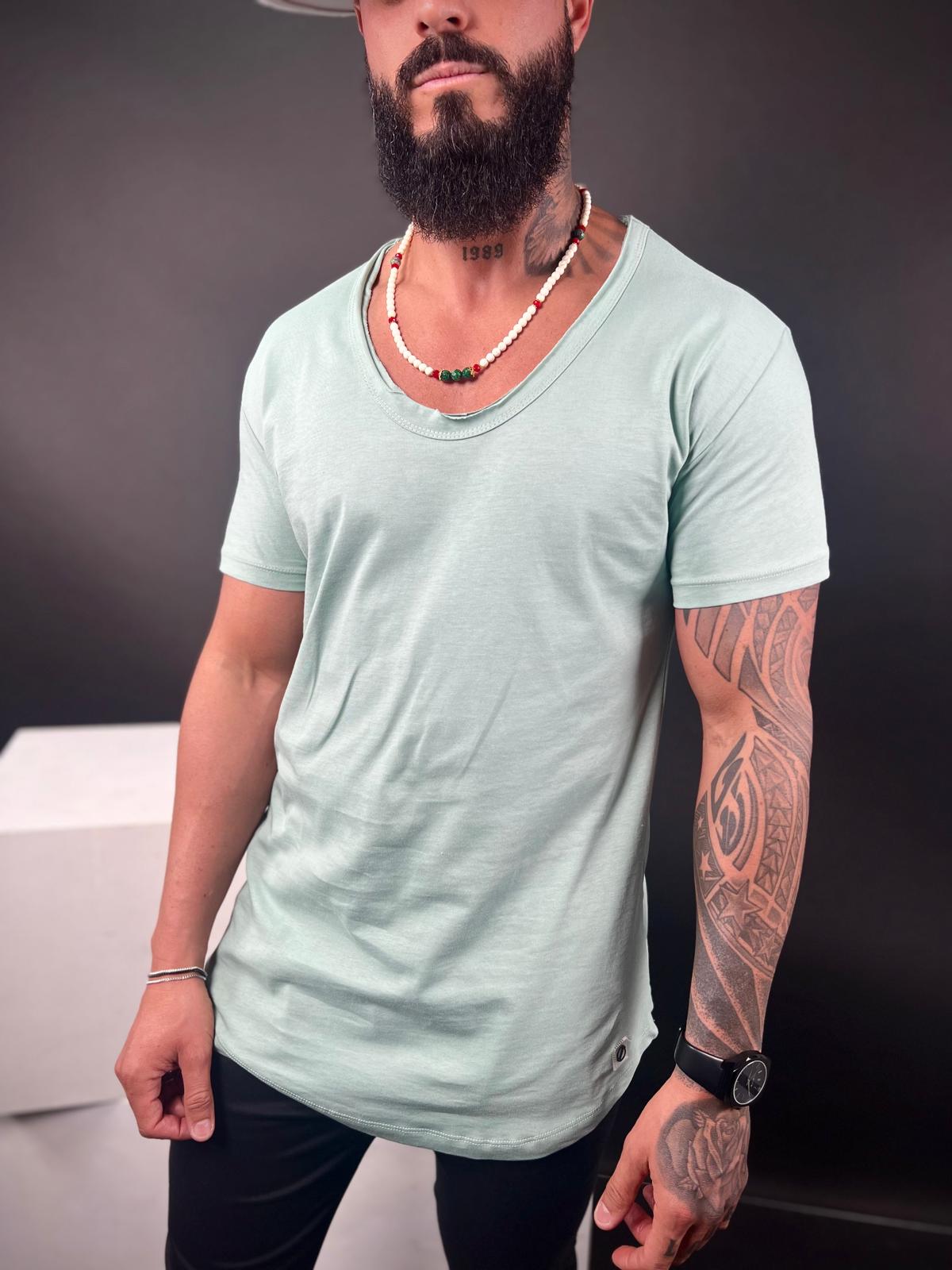 Smooth Cotton Crew Neck Shirt