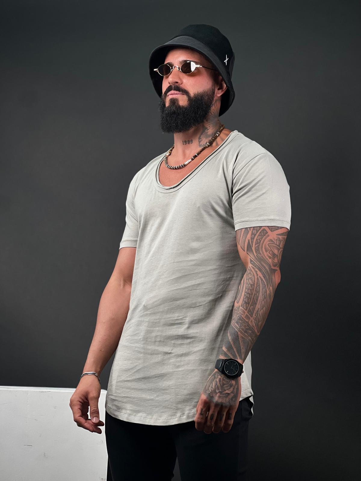 Smooth Cotton Crew Neck Shirt