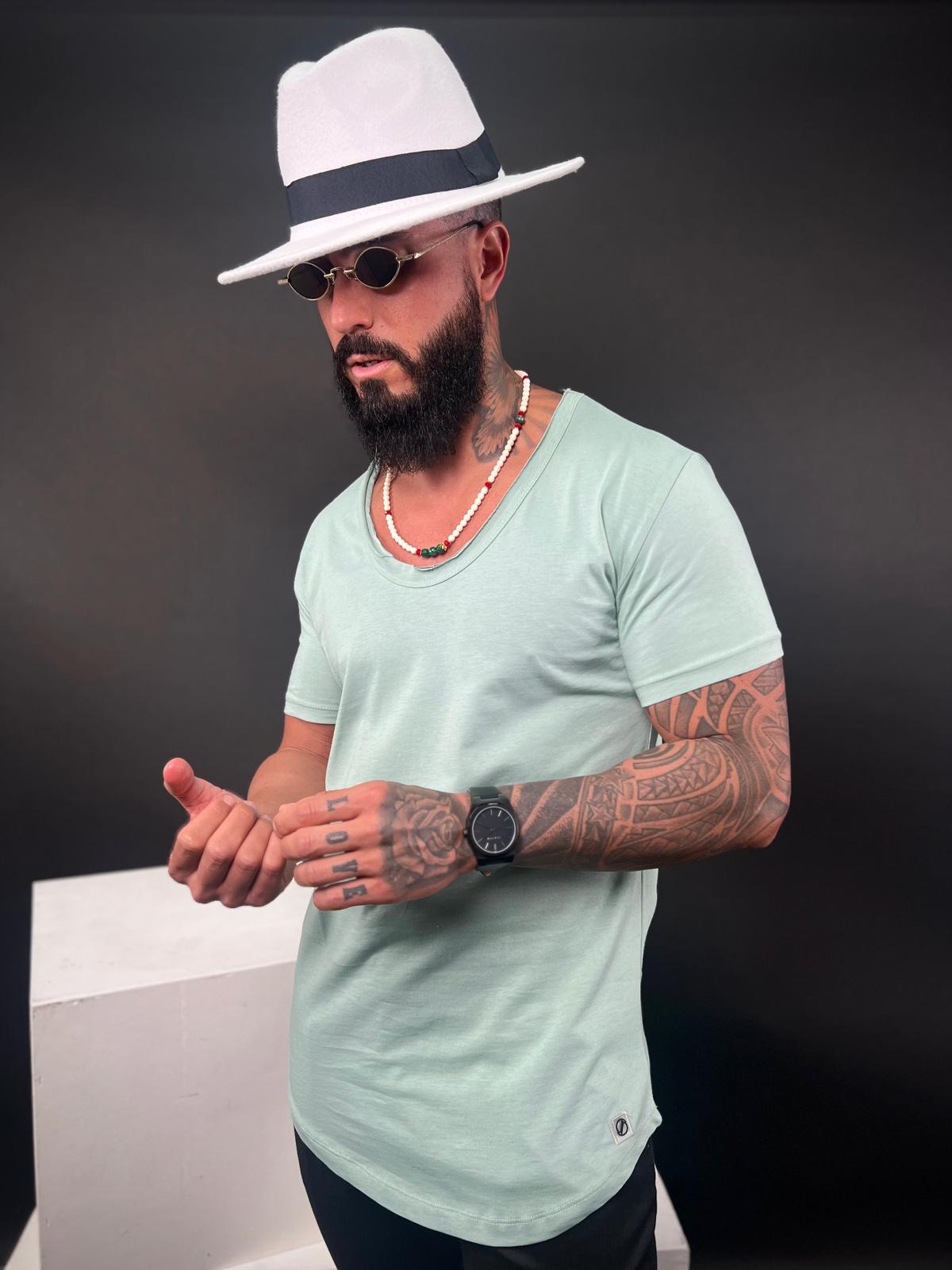 Smooth Cotton Crew Neck Shirt