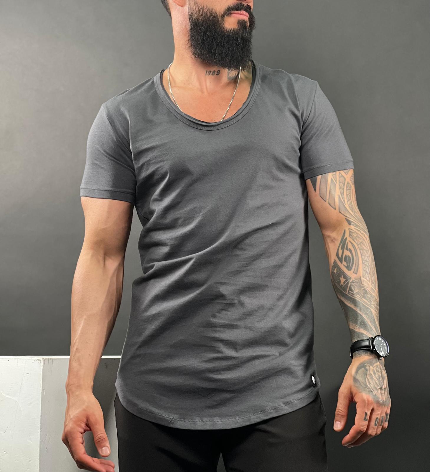 SWAG69 Premium Muscle Fit Crew Neck T-Shirt with Curved Hem, photo 28