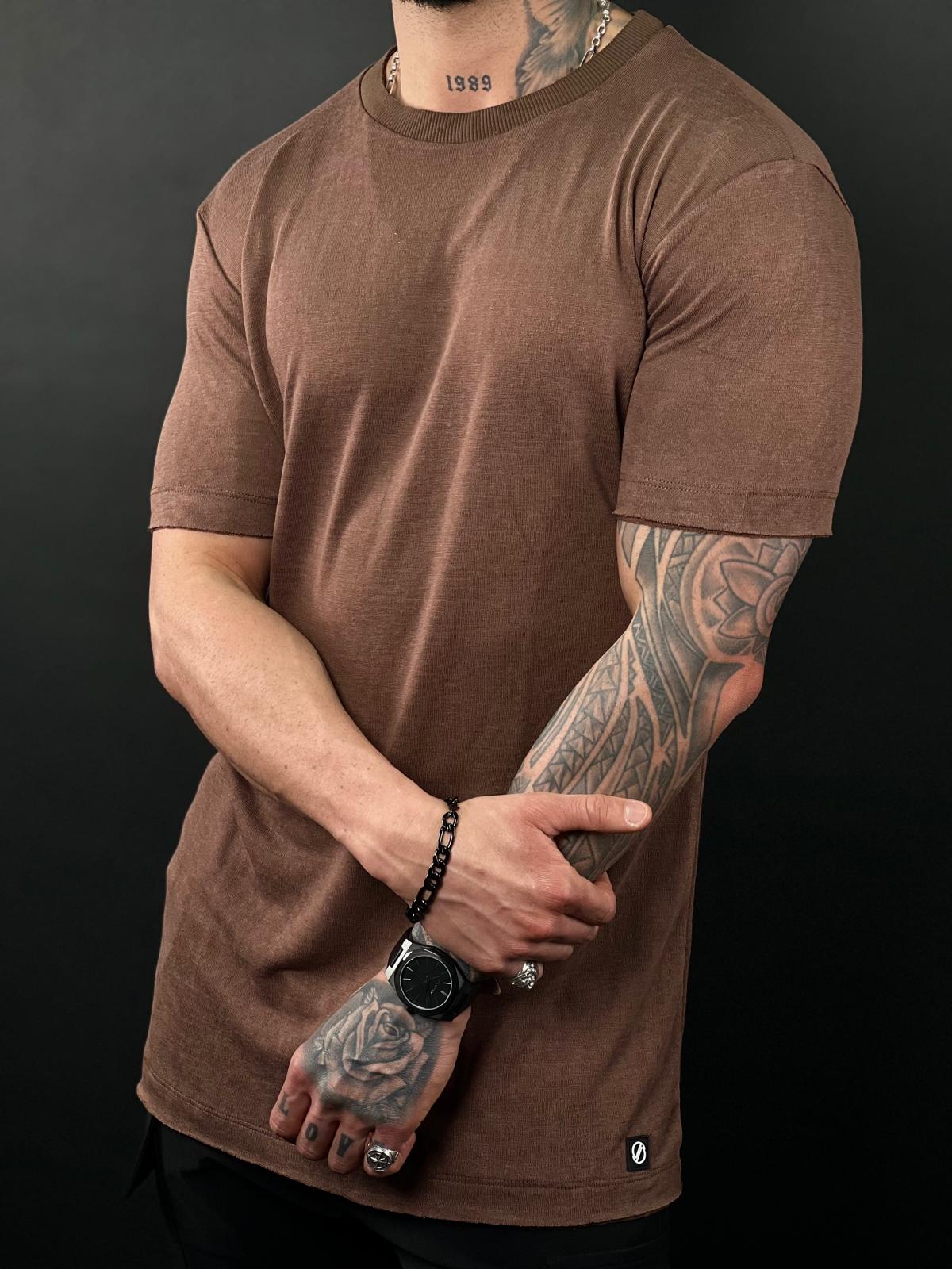 SWAG69 smooth linen shirt with distressed finish, Black and Beige, photo 33