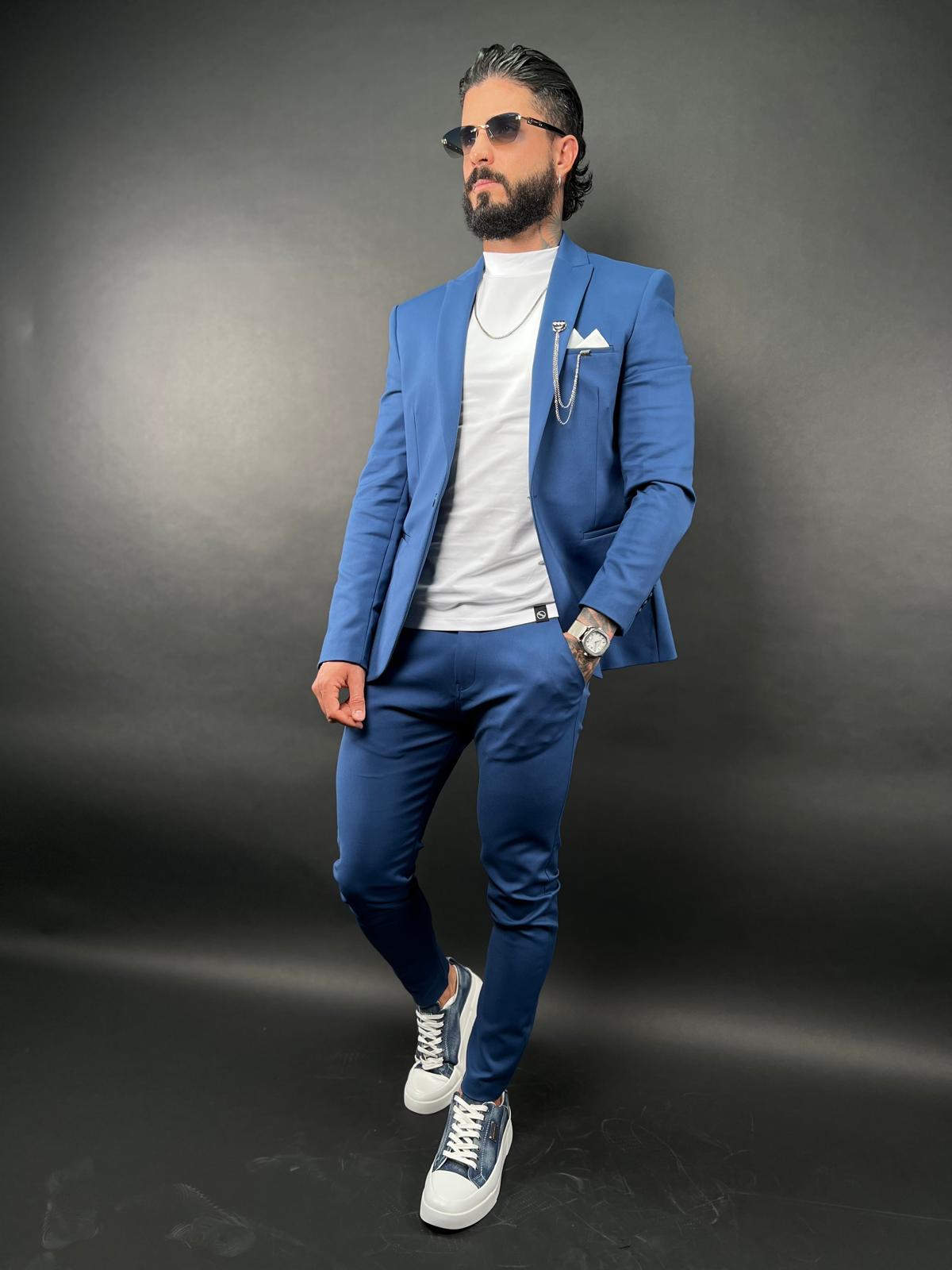 SWAG69 Groom Fit Luxe suit worn with dress shoes