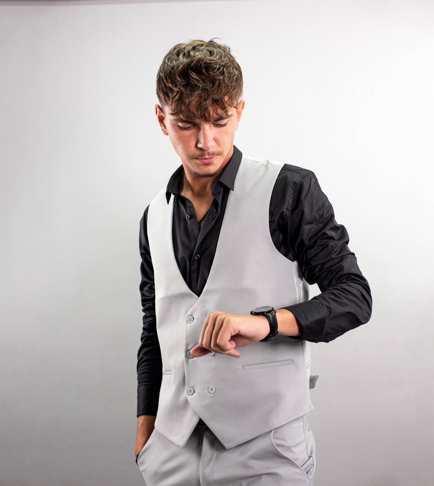 SWAG69 Velora Vest worn with matching trousers